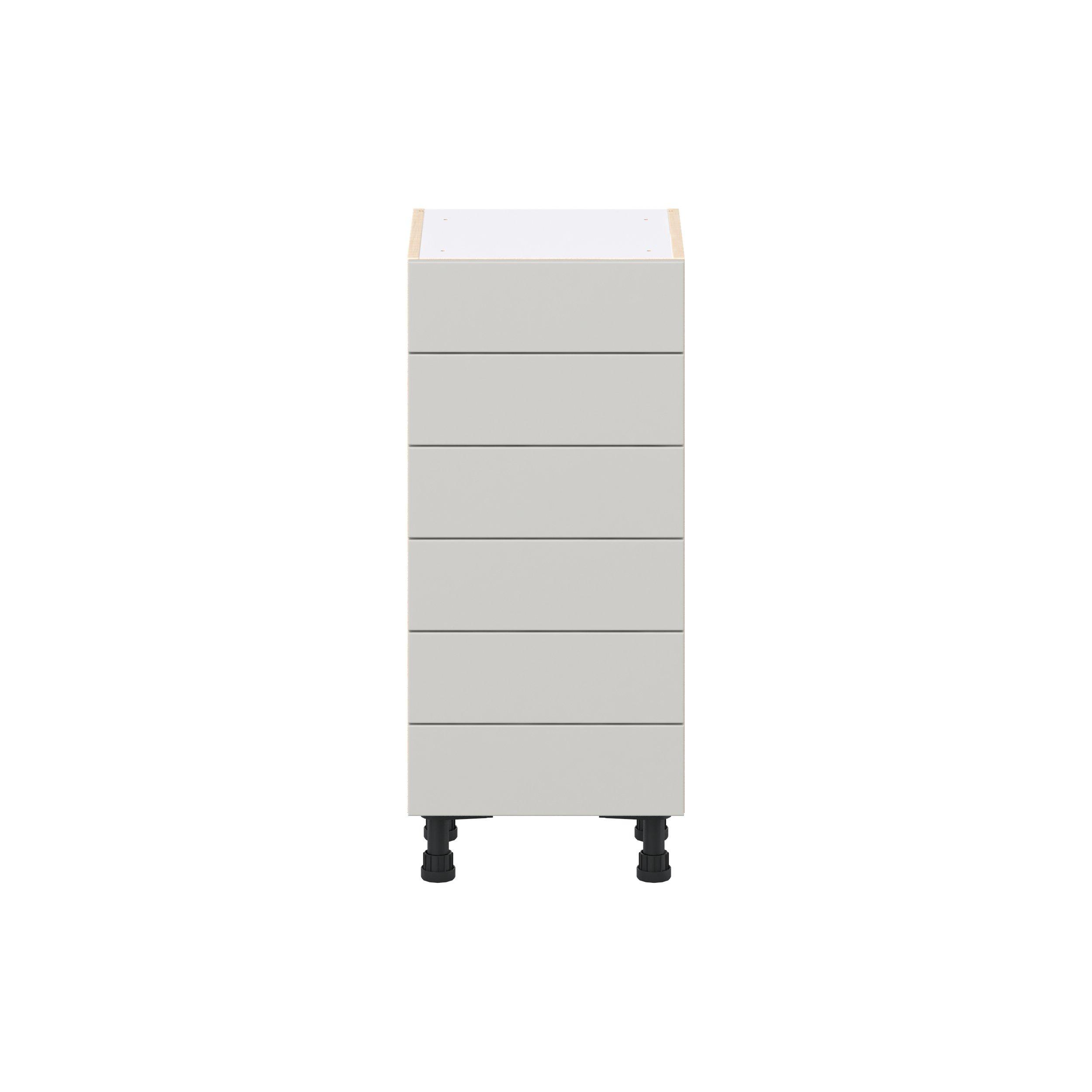 Lenox 15 in. Painted Light Gray Shallow Base Cabinet