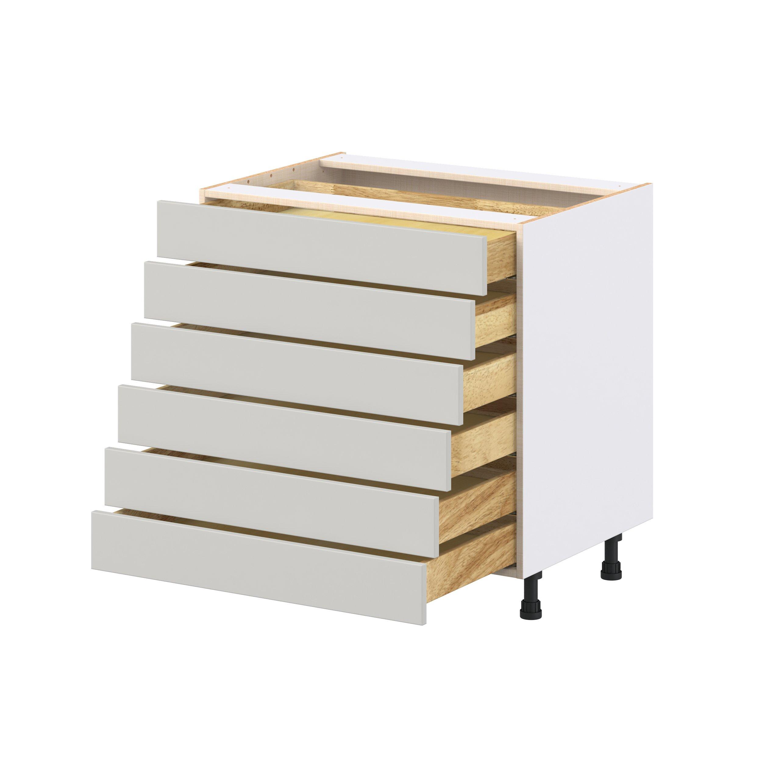 Lenox 33 in. Painted Light Gray Drawer Base Cabinet