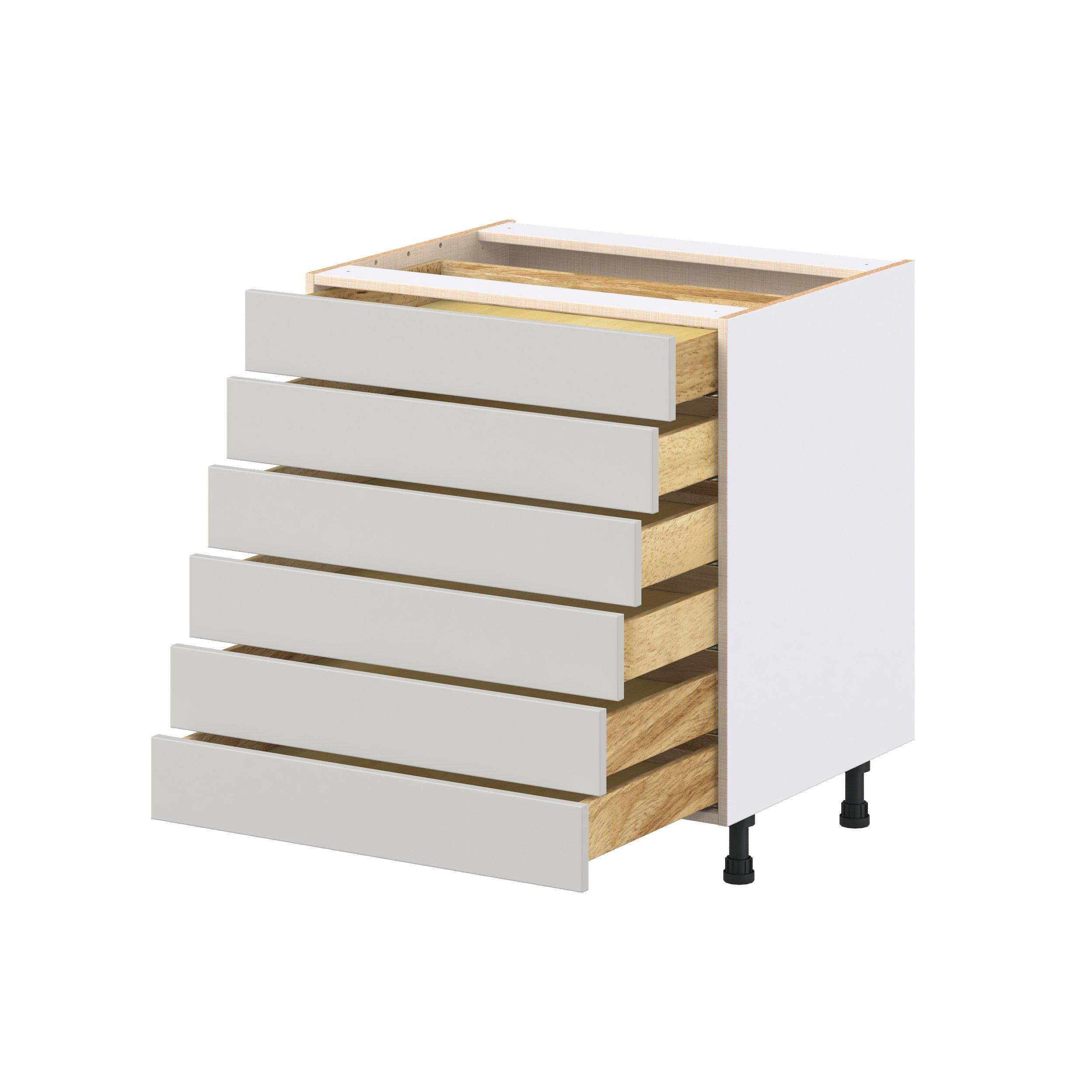 Lenox 30 in. Painted Light Gray Drawer Base Cabinet