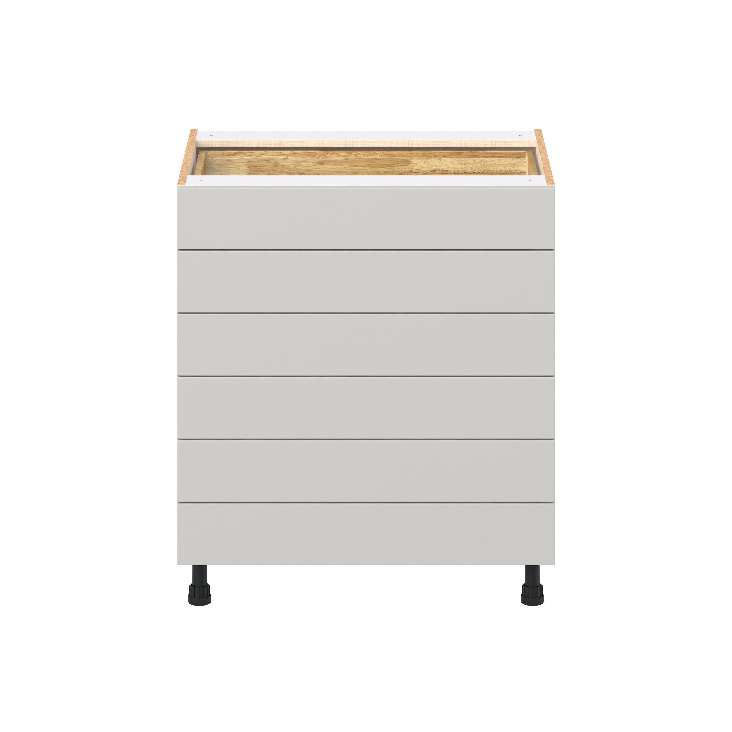 Lenox 30 in. Painted Light Gray Drawer Base Cabinet