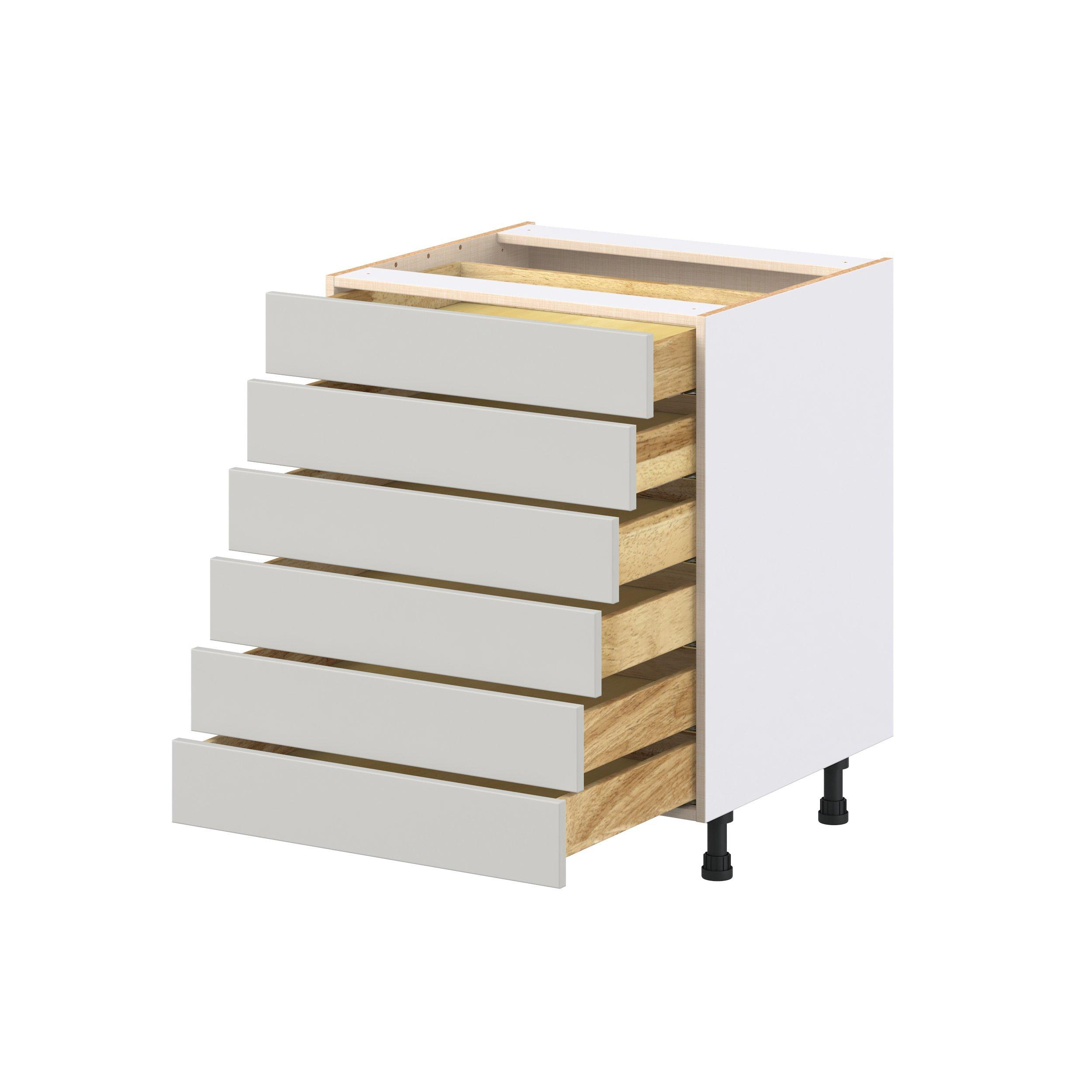 Lenox 27 in. Painted Light Gray Drawer Base Cabinet