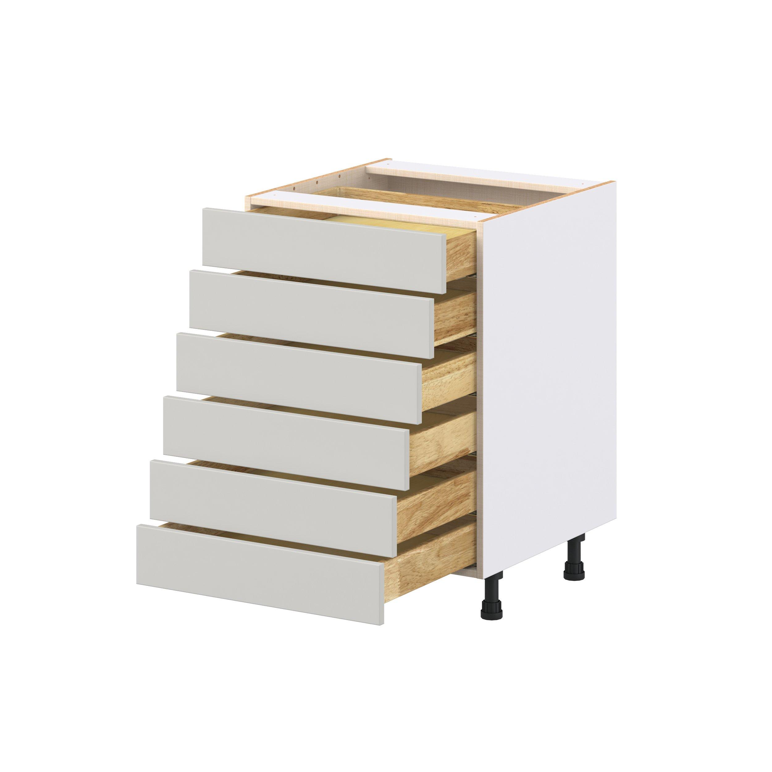 Lenox 24 in. Painted Light Gray Drawer Base Cabinet