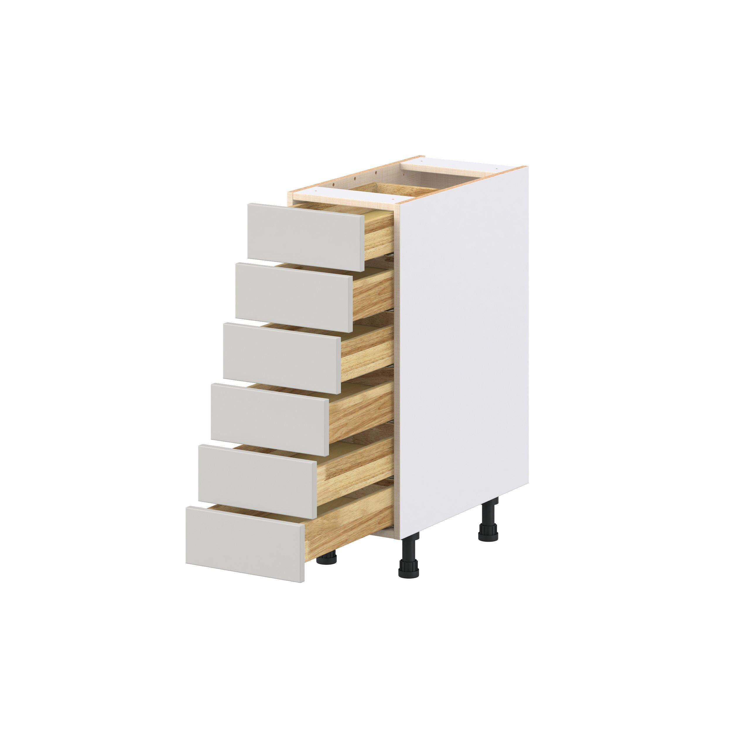 Lenox 12 in. Painted Light Gray Drawer Base Cabinet
