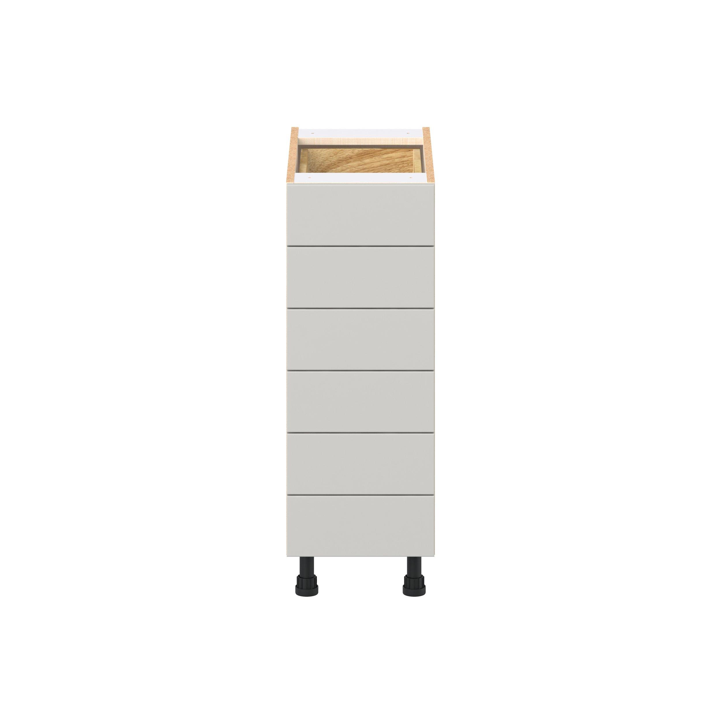 Lenox 12 in. Painted Light Gray Drawer Base Cabinet