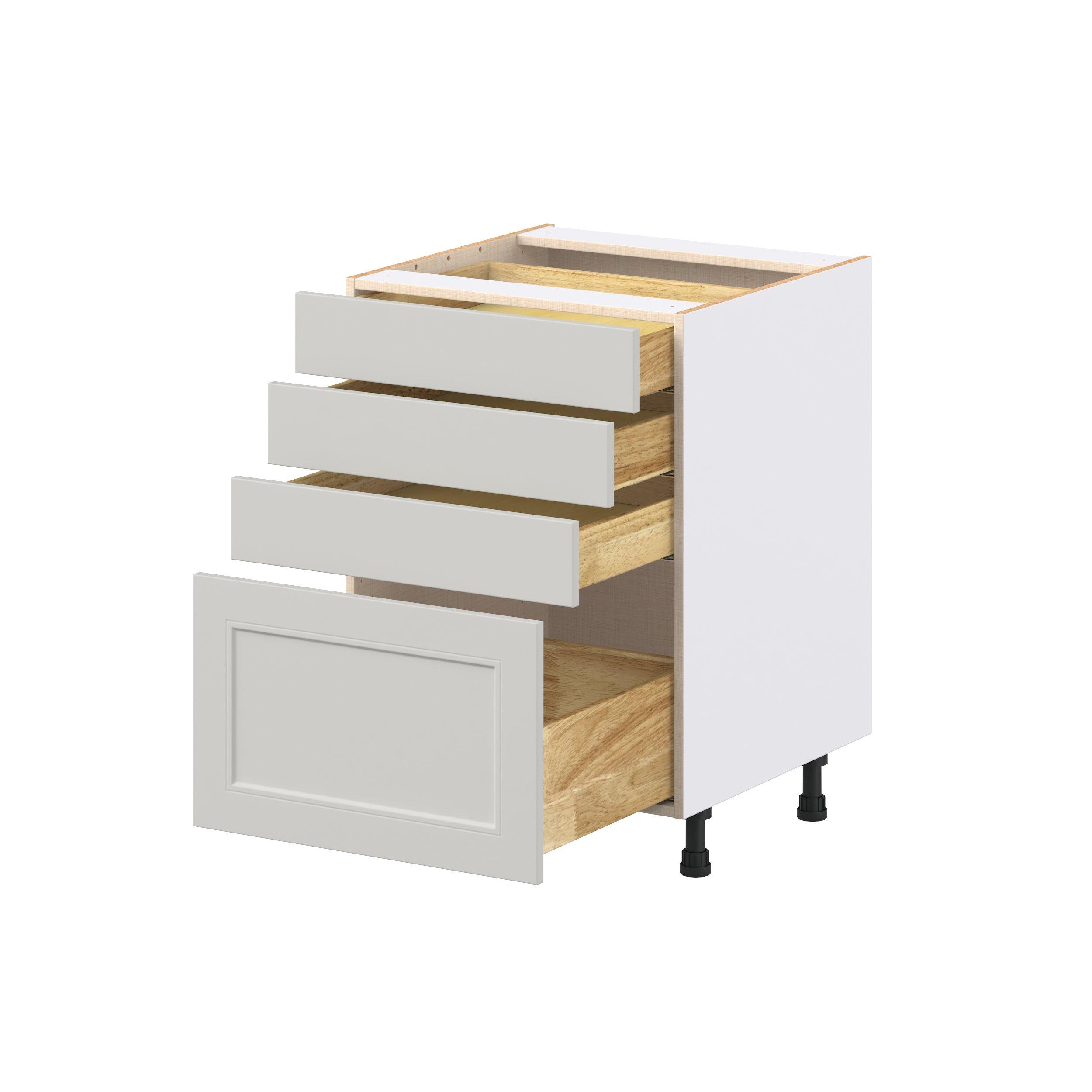 Lenox 24 in. Painted Light Gray Drawer Base Cabinet