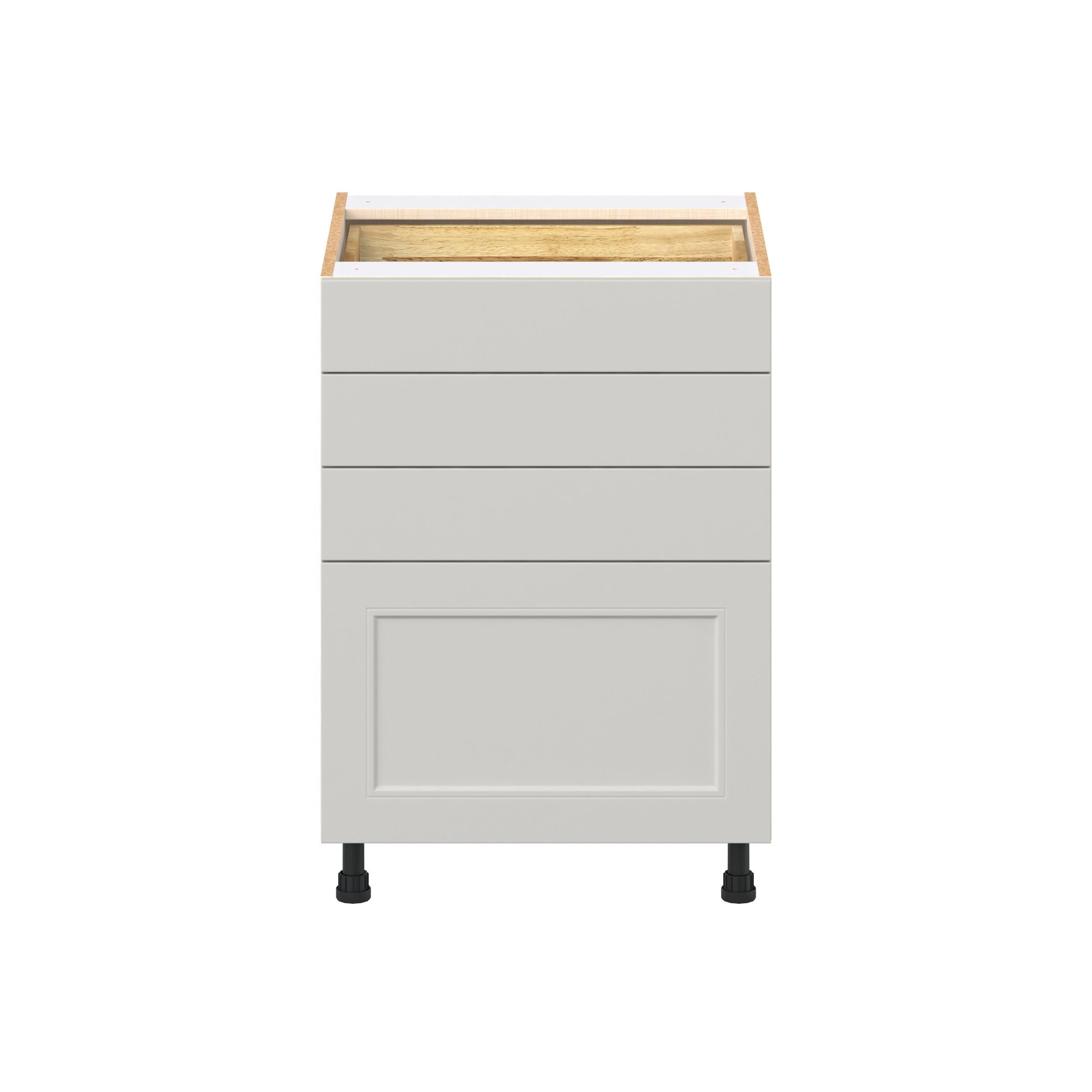 Lenox 24 in. Painted Light Gray Drawer Base Cabinet
