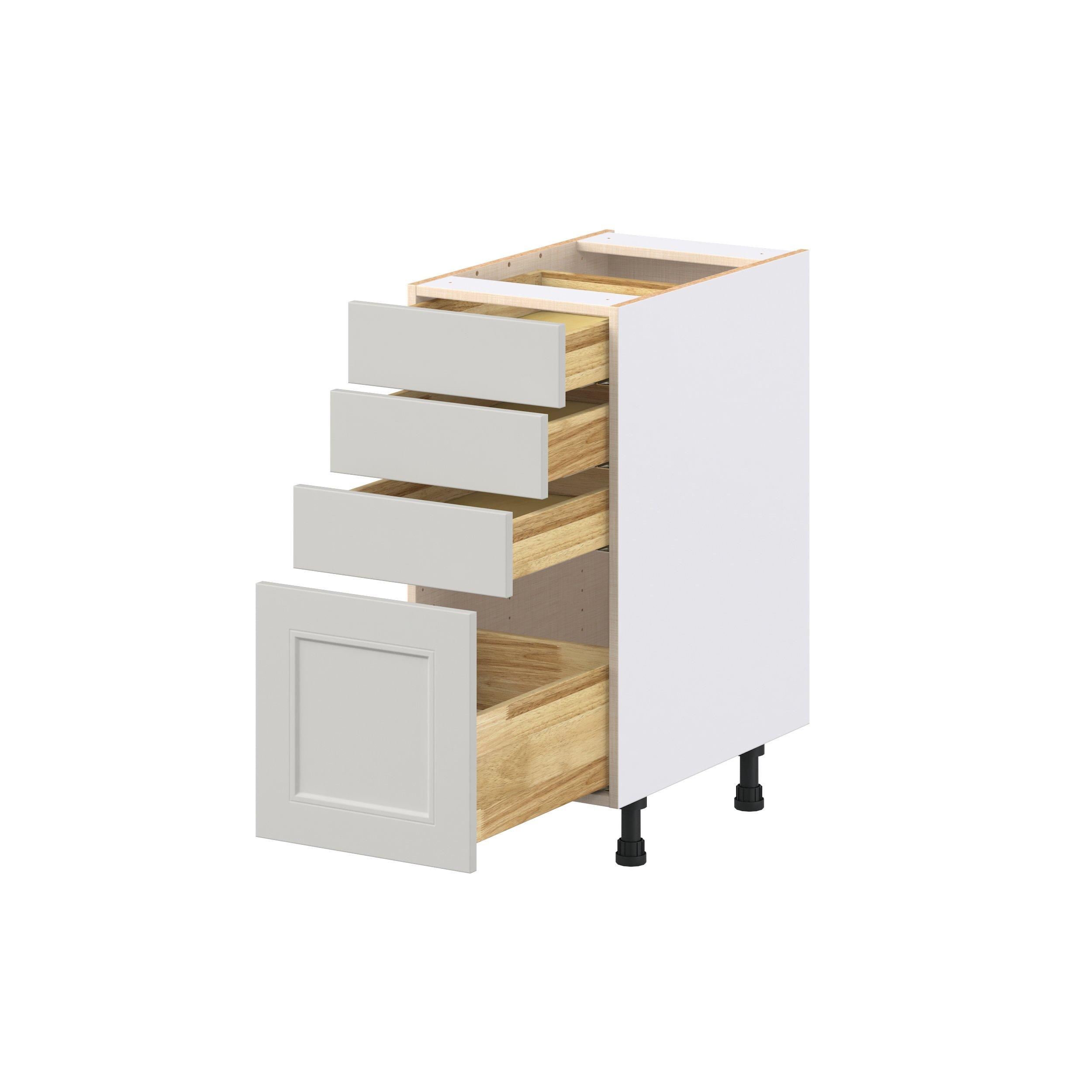 Lenox 15 in. Painted Light Gray Drawer Base Cabinet