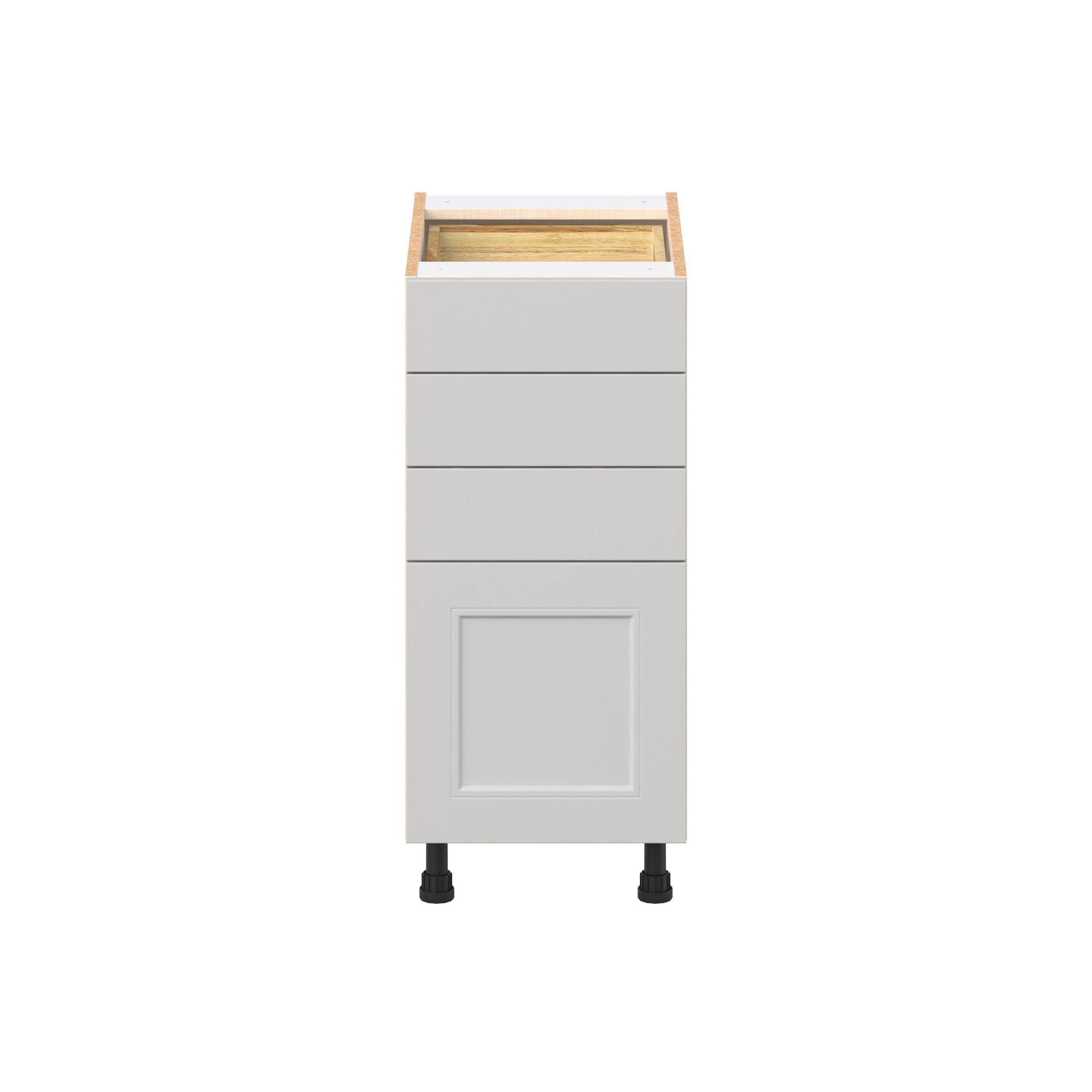 Lenox 15 in. Painted Light Gray Drawer Base Cabinet