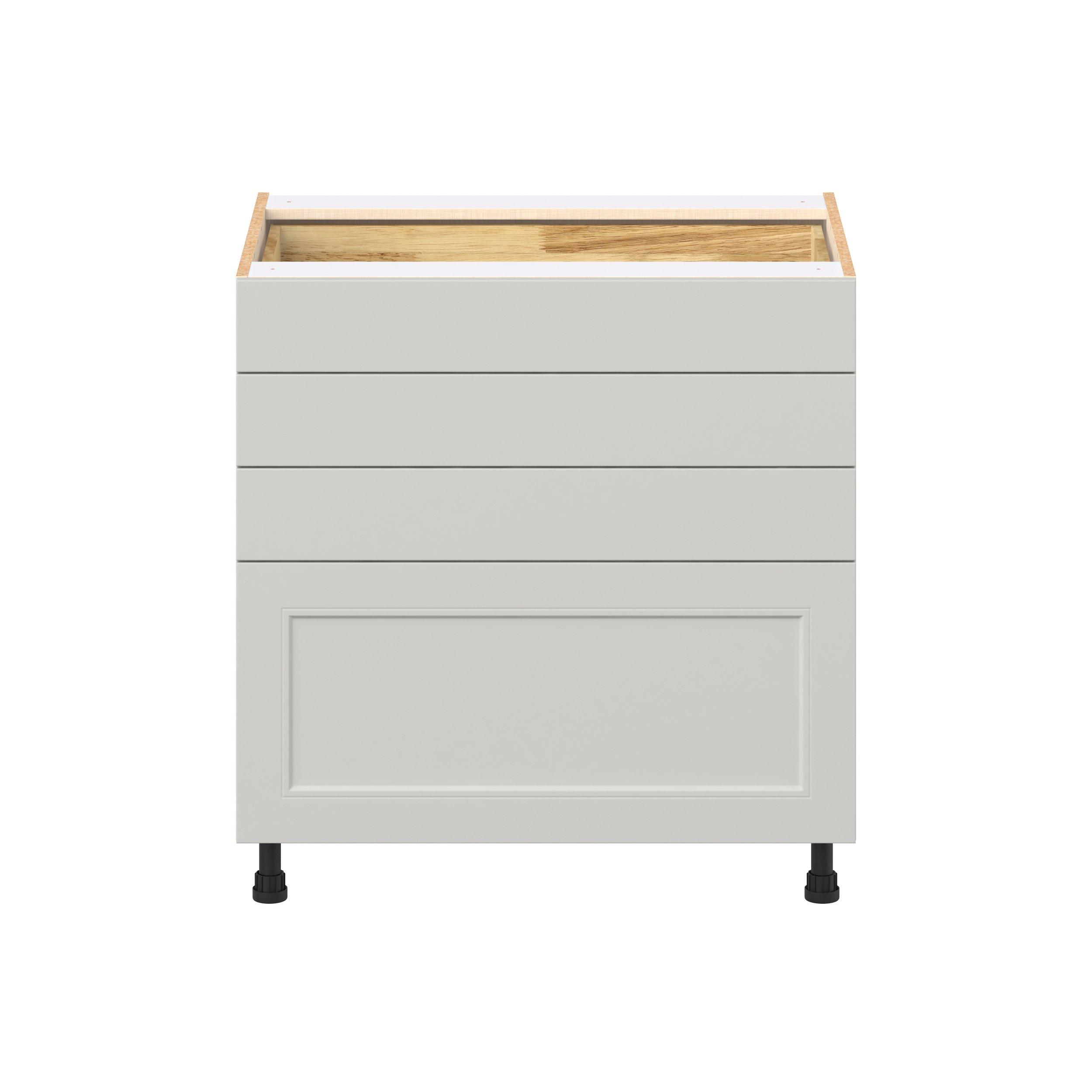 Lenox 33 in. Painted Light Gray Drawer Base Cabinet