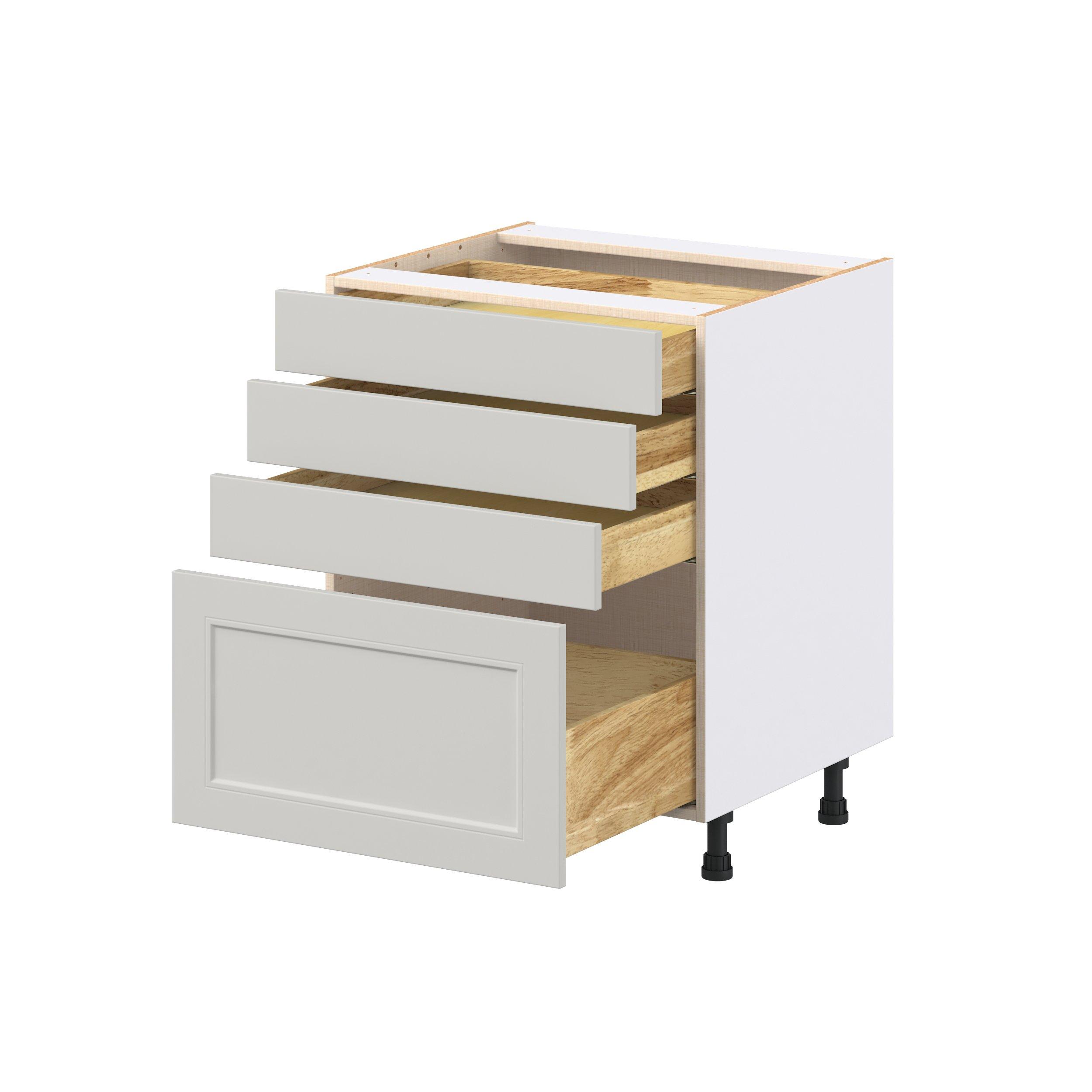 Lenox 27 in. Painted Light Gray Drawer Base Cabinet