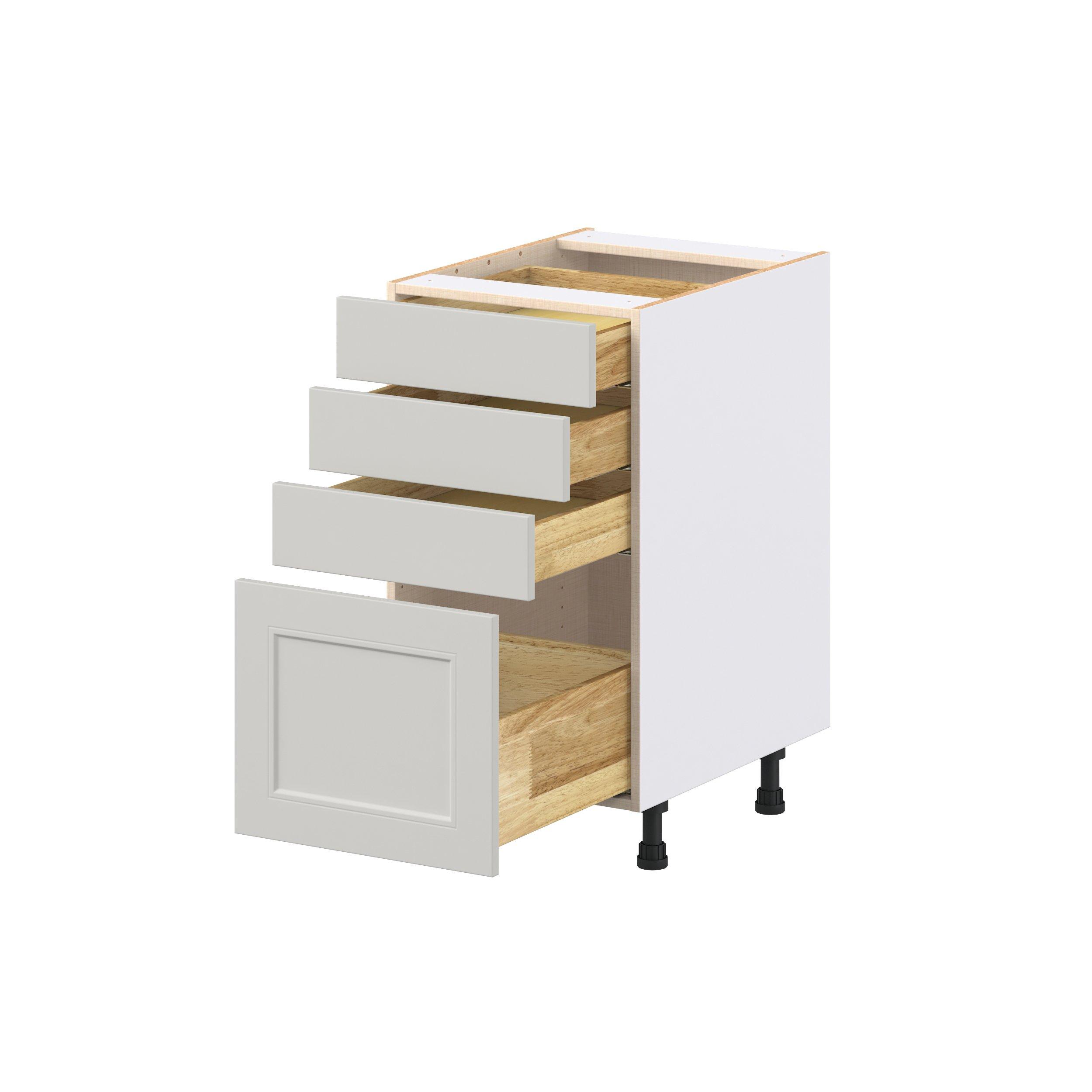 Lenox 18 in. Painted Light Gray Drawer Base Cabinet