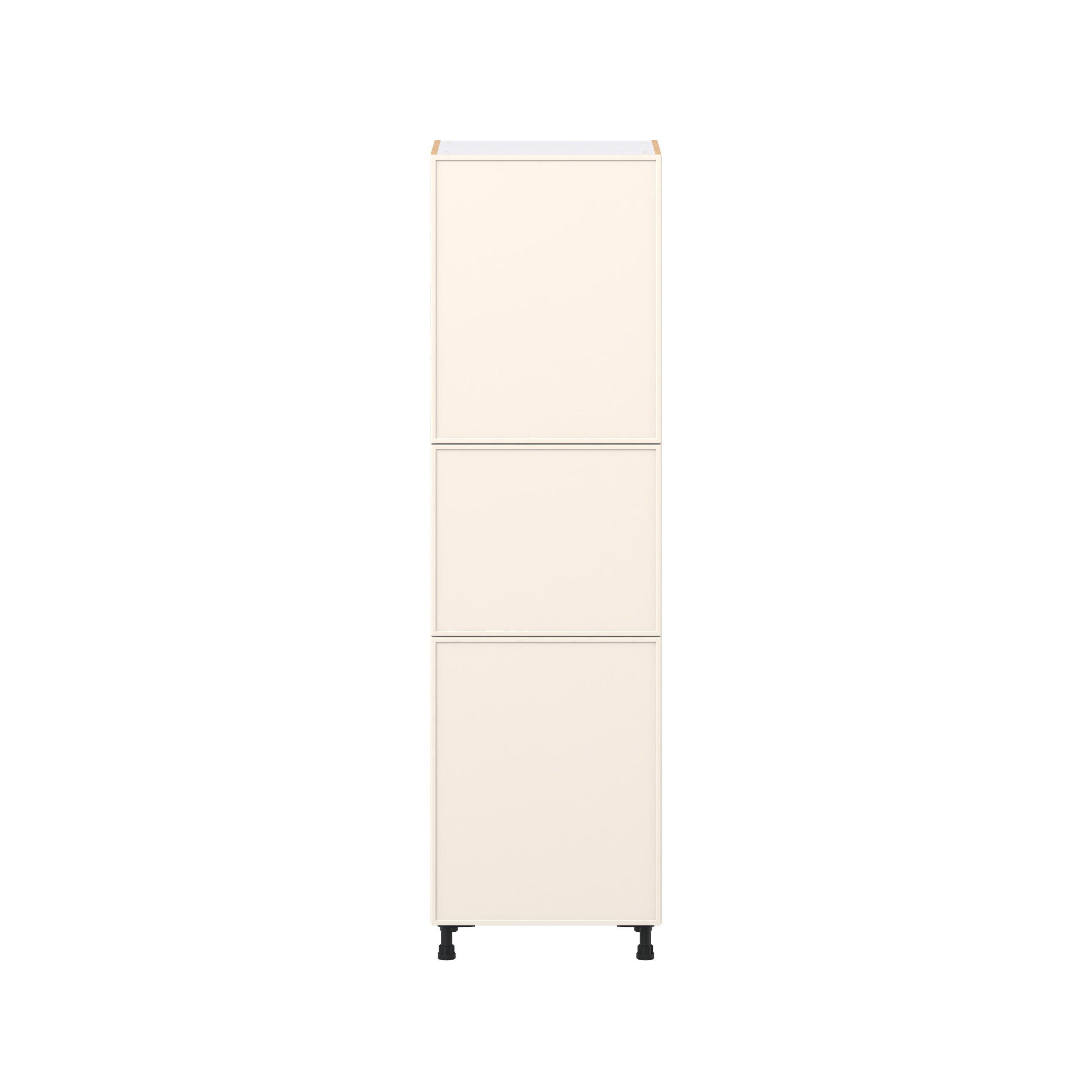 Linden 24 in. Painted Washed Linen Pantry Cabinet with Inner Pull-Out Drawer