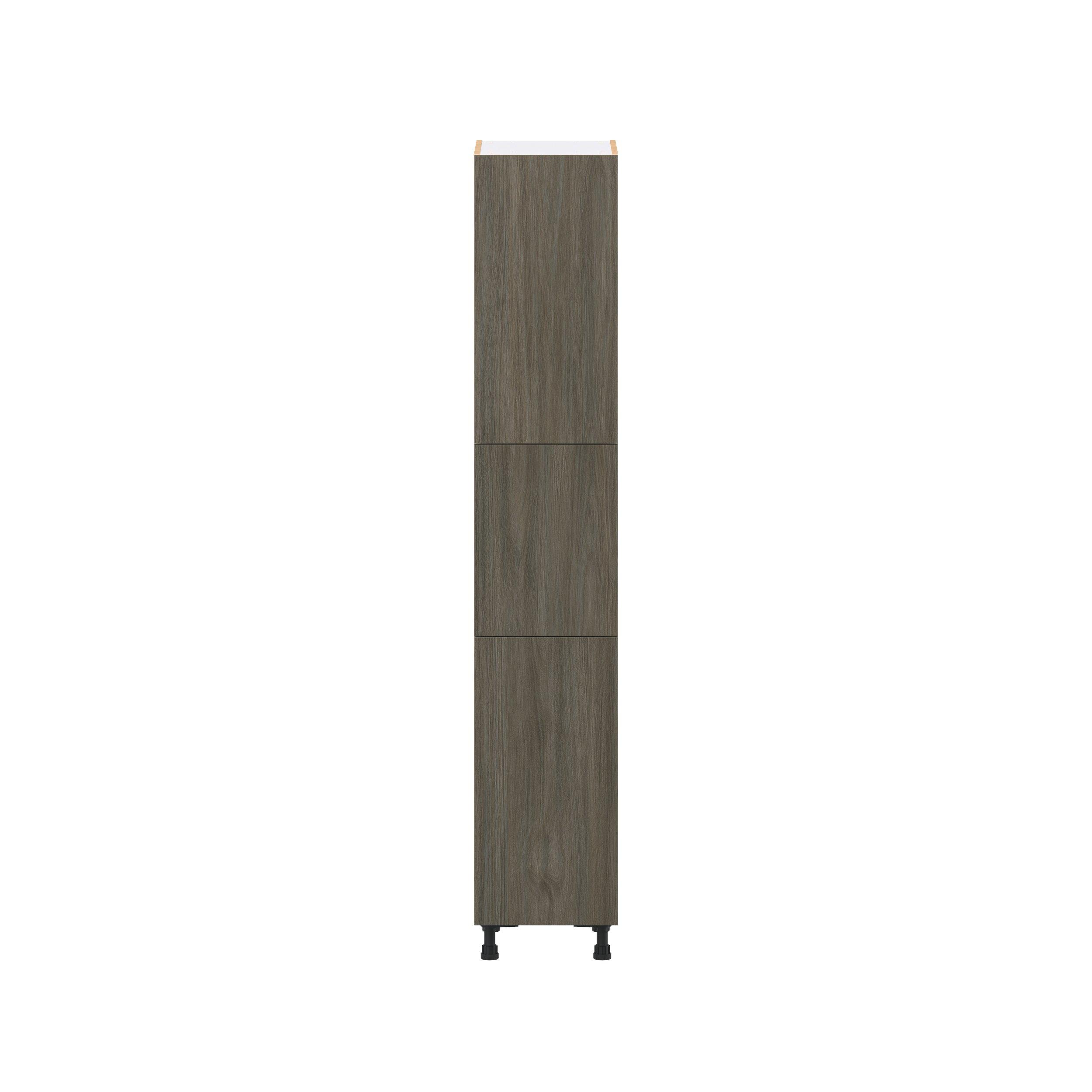 Glenwood 15 in. Burnt Walnut Pantry Cabinet with Inner Pull-Out Drawer