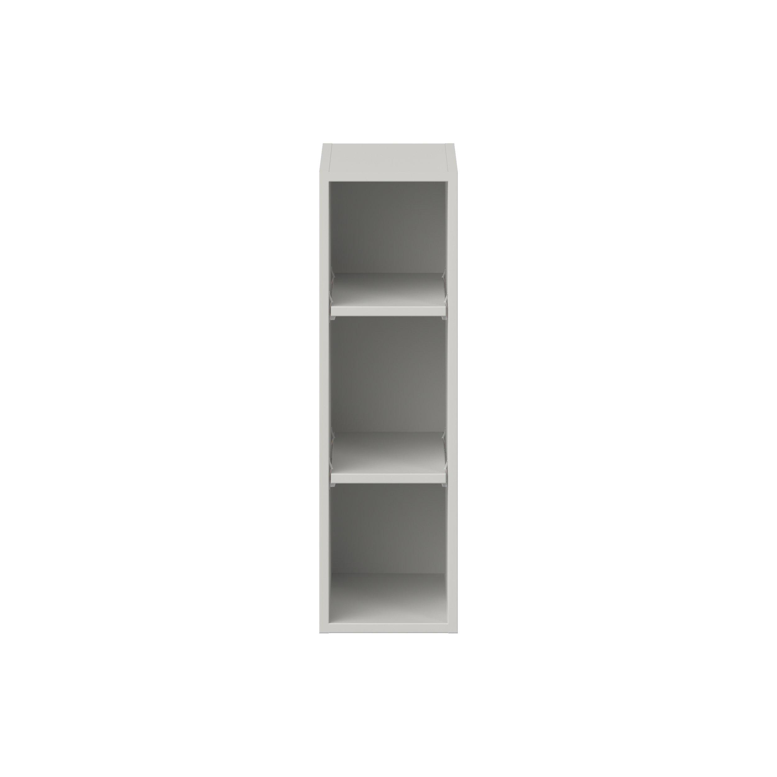 Lenox 9 in. Painted Light Gray Open Shelf Wall Cabinet