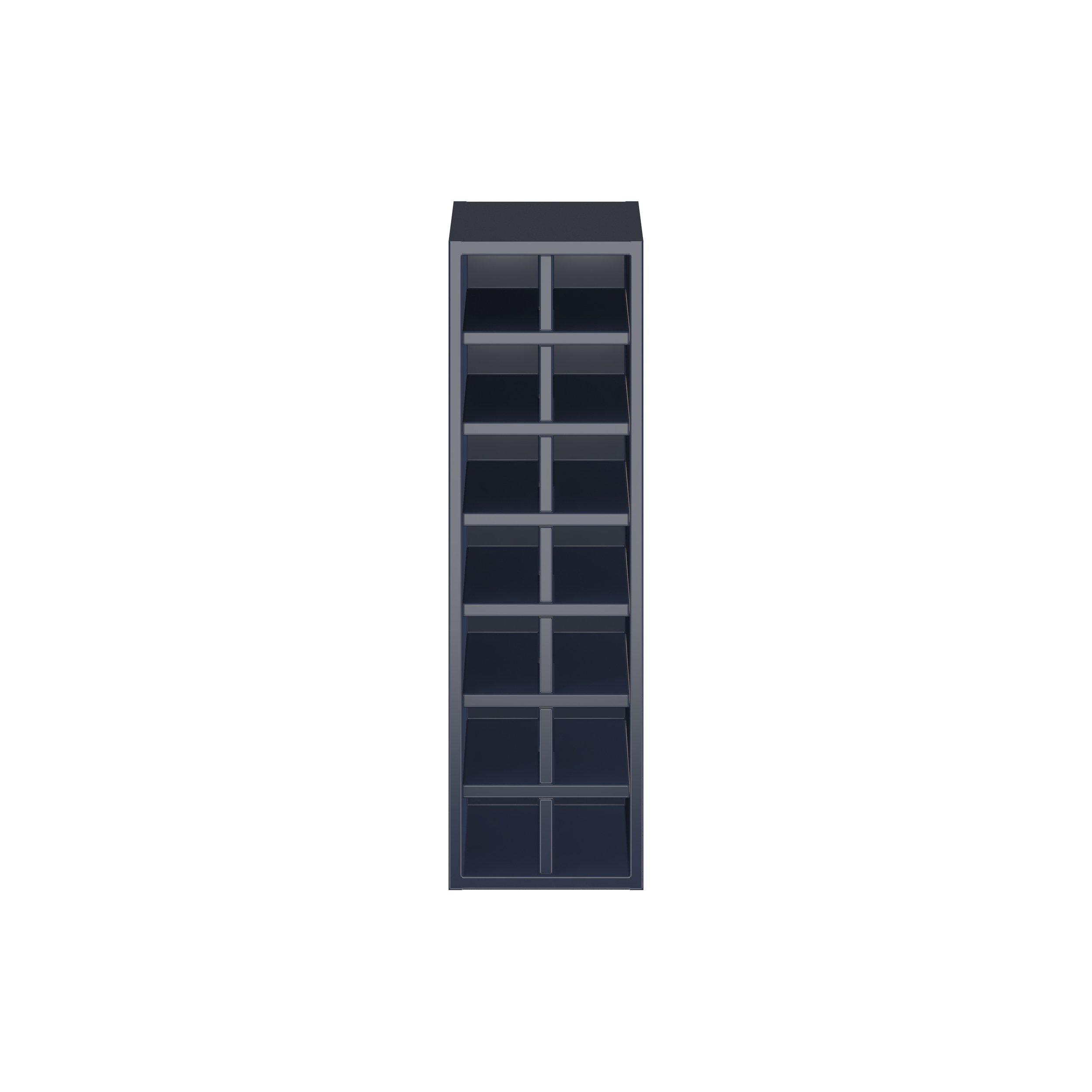 Peachtree 9 in. Painted Midnight Blue Wine Wall Cabinet