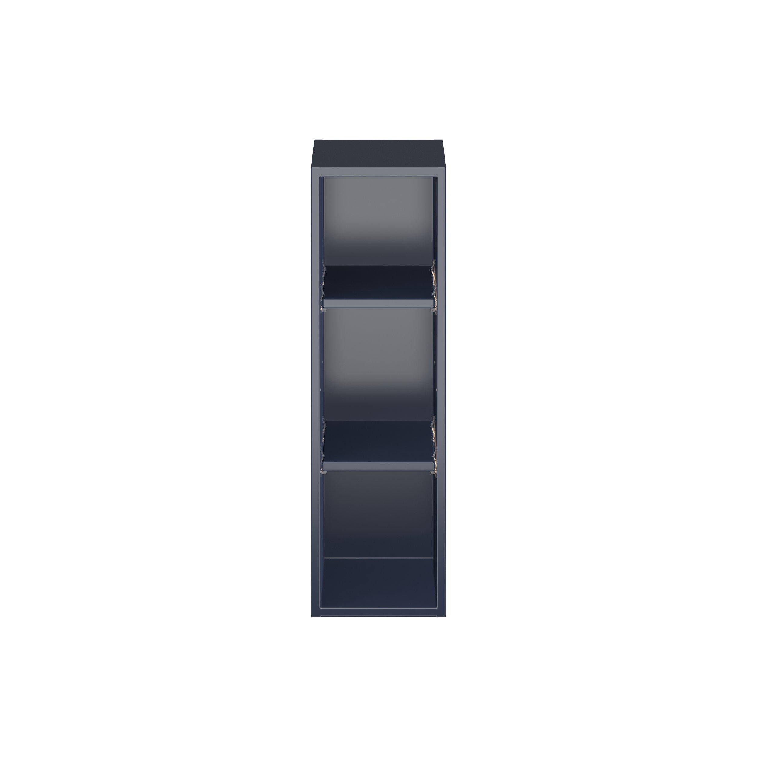 Peachtree 9 in. Painted Midnight Blue Open Shelf Wall Cabinet