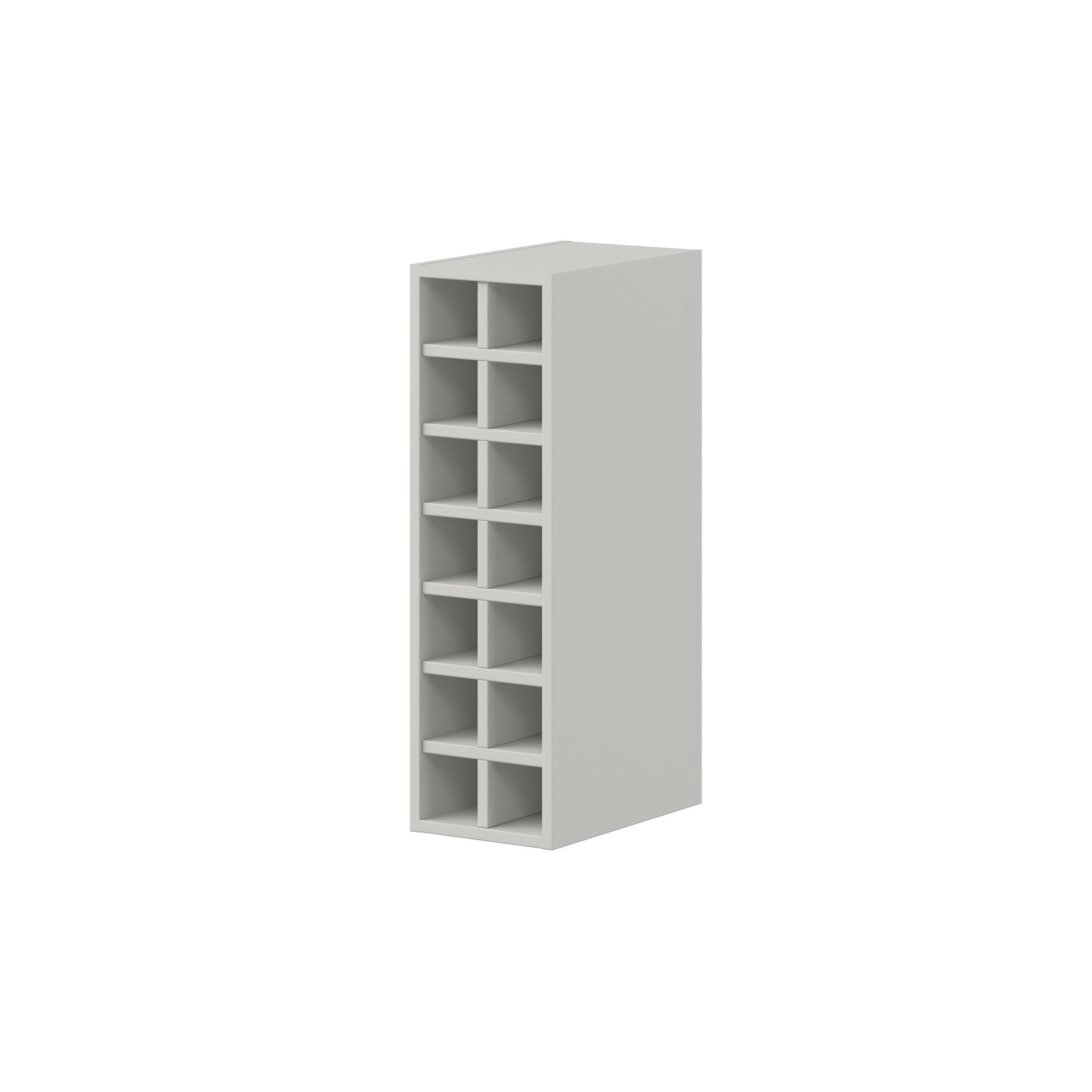 Summerhill 9 in. Light Gray Wine Wall Cabinet
