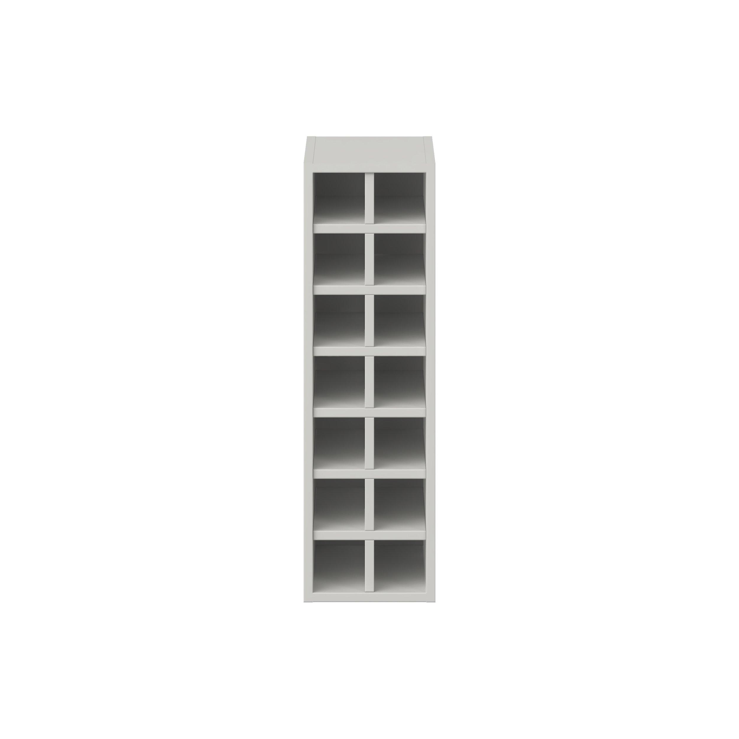 Summerhill 9 in. Light Gray Wine Wall Cabinet