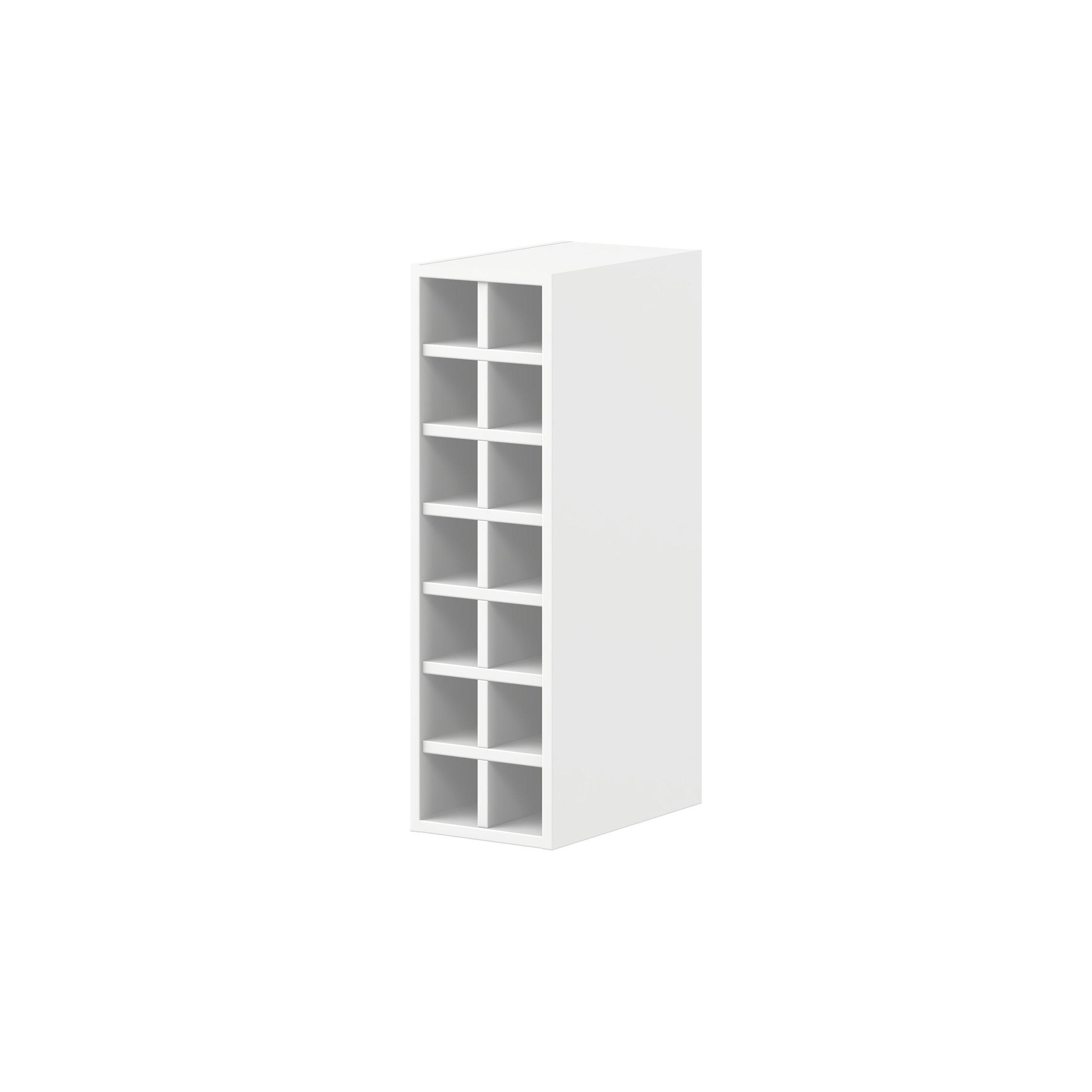 Summerhill 9 in. Bright White Wine Wall Cabinet