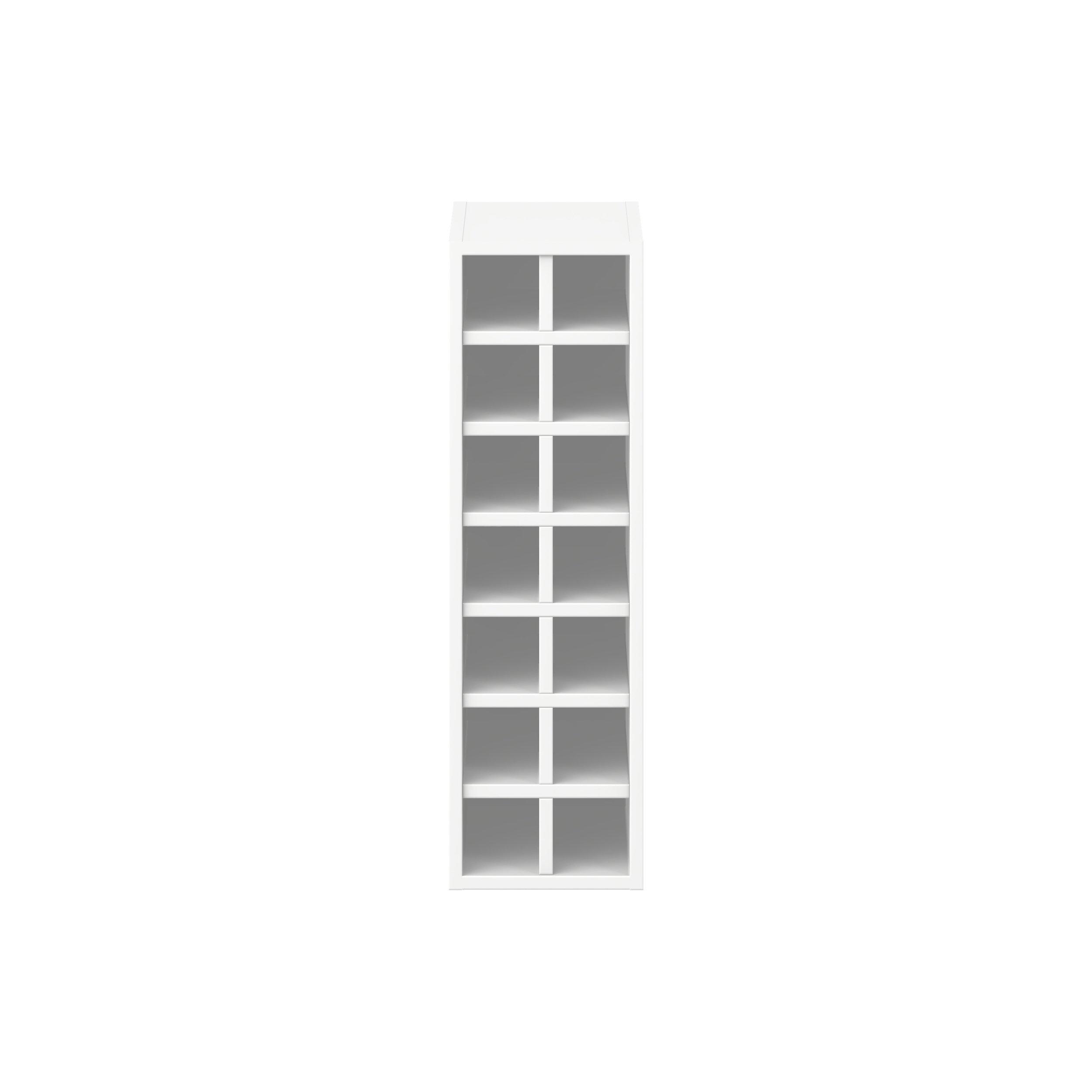 Summerhill 9 in. Bright White Wine Wall Cabinet