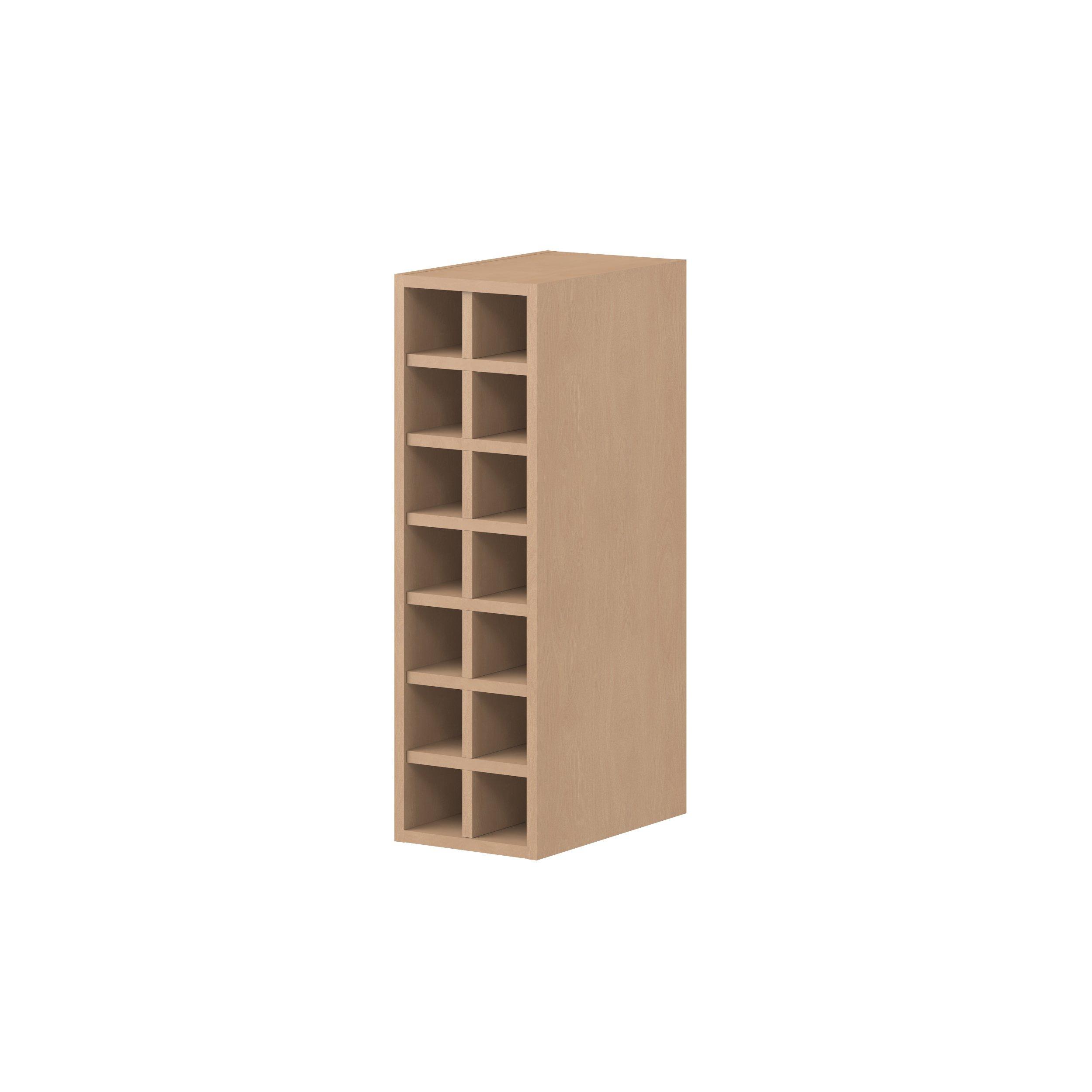 Sugarhill 9 in. Stained Sugar Cookie Wine Wall Cabinet