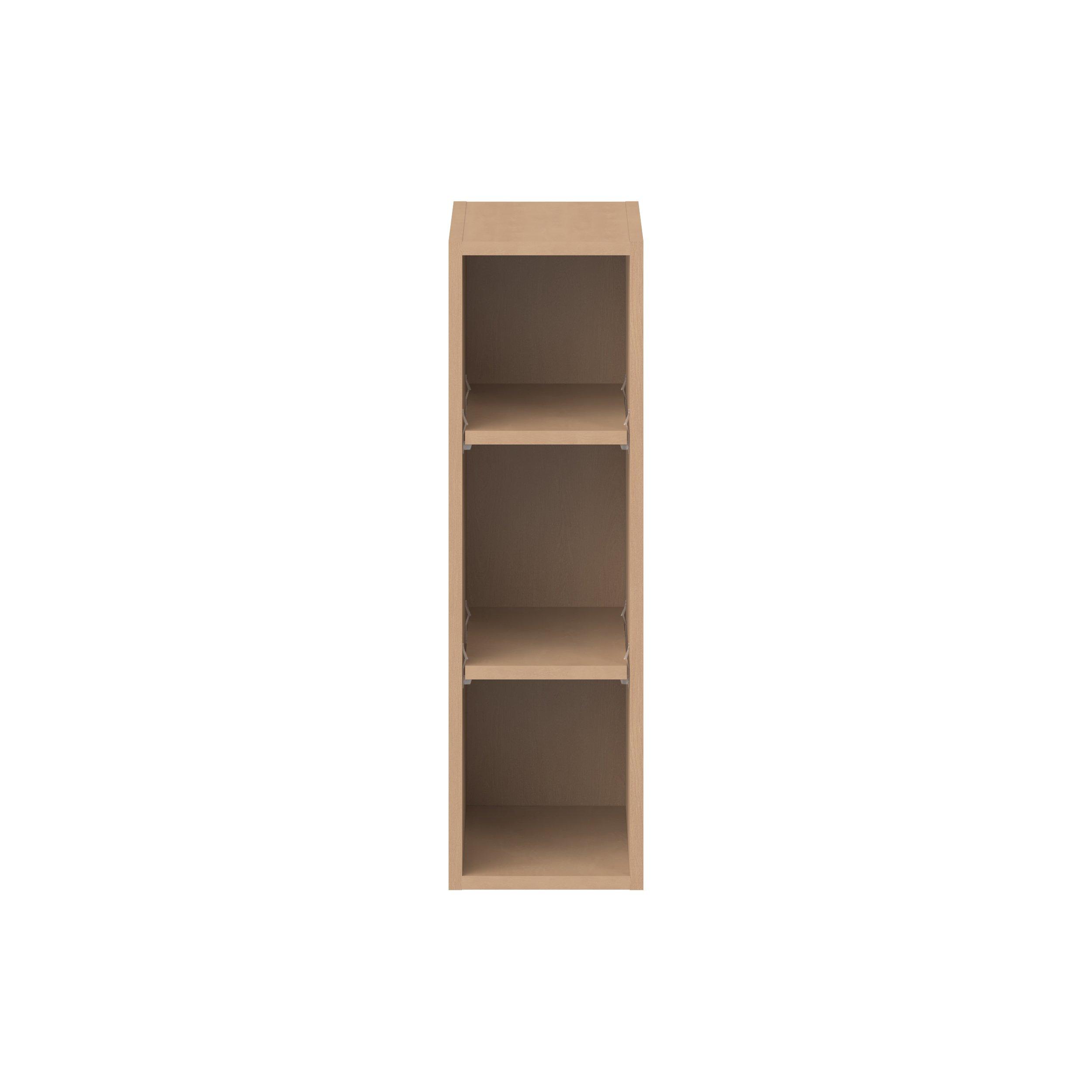 Sugarhill 9 in. Stained Sugar Cookie Open Shelf Wall Cabinet