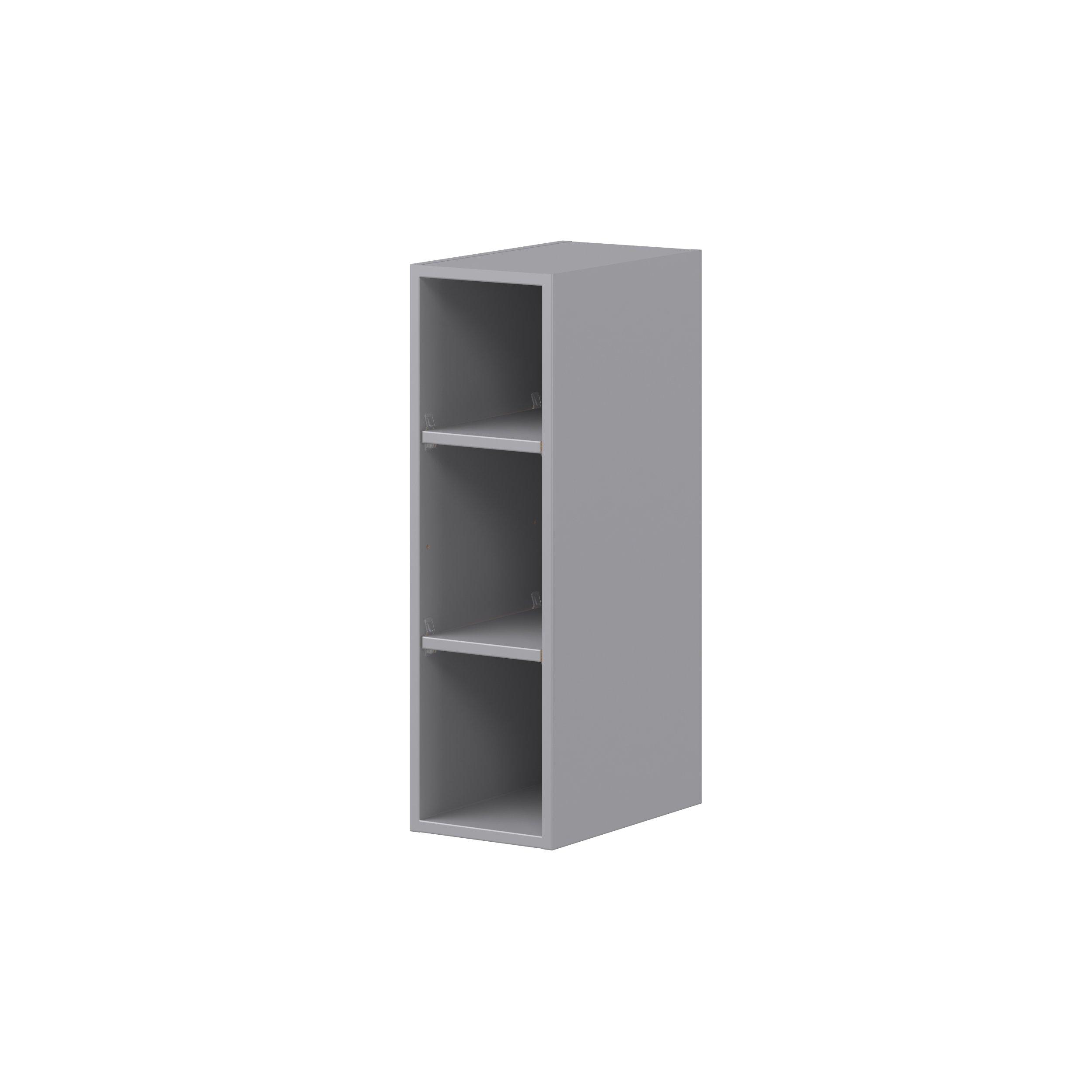 Candler 9 in. Painted Slate Gray Open Shelf Wall Cabinet