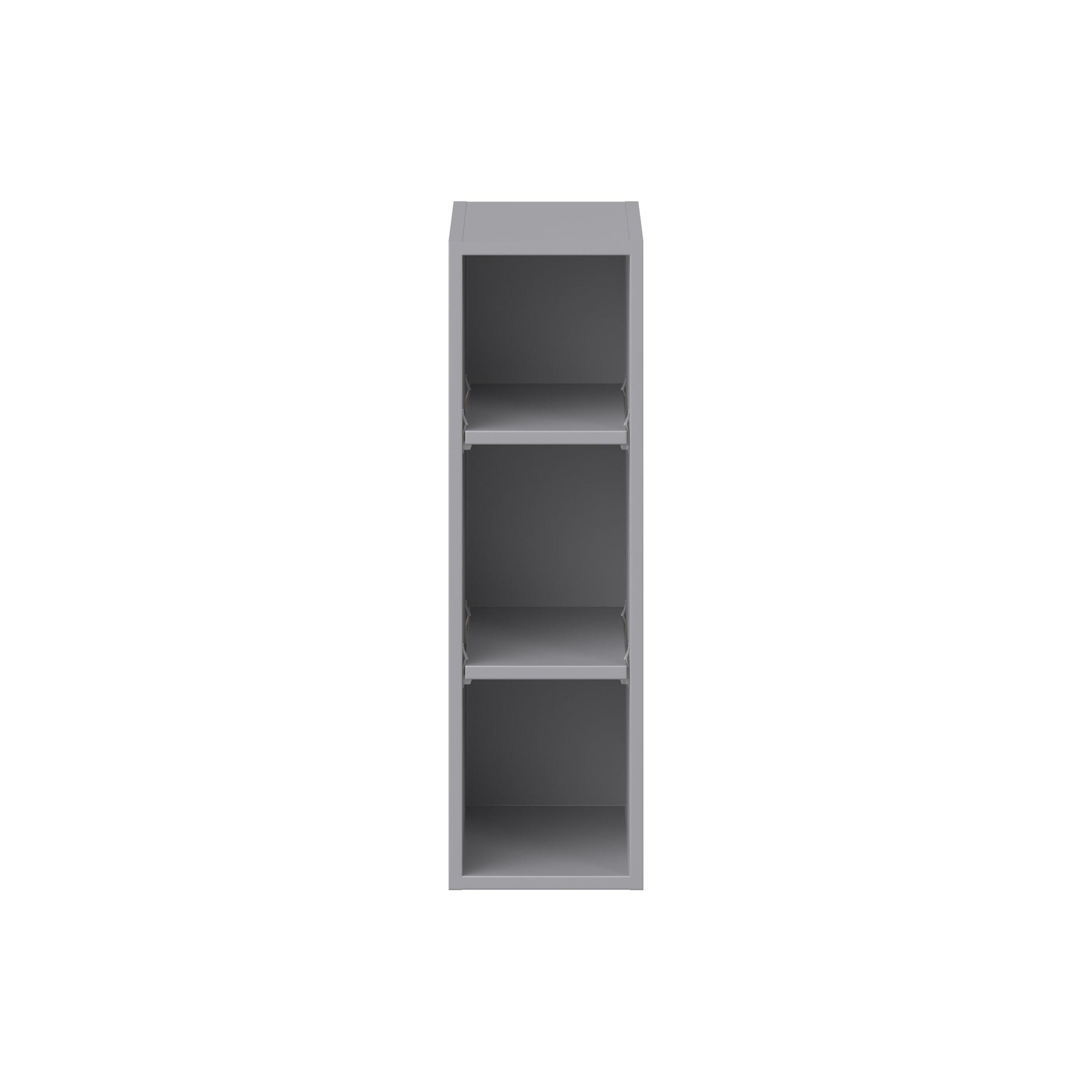 Candler 9 in. Painted Slate Gray Open Shelf Wall Cabinet