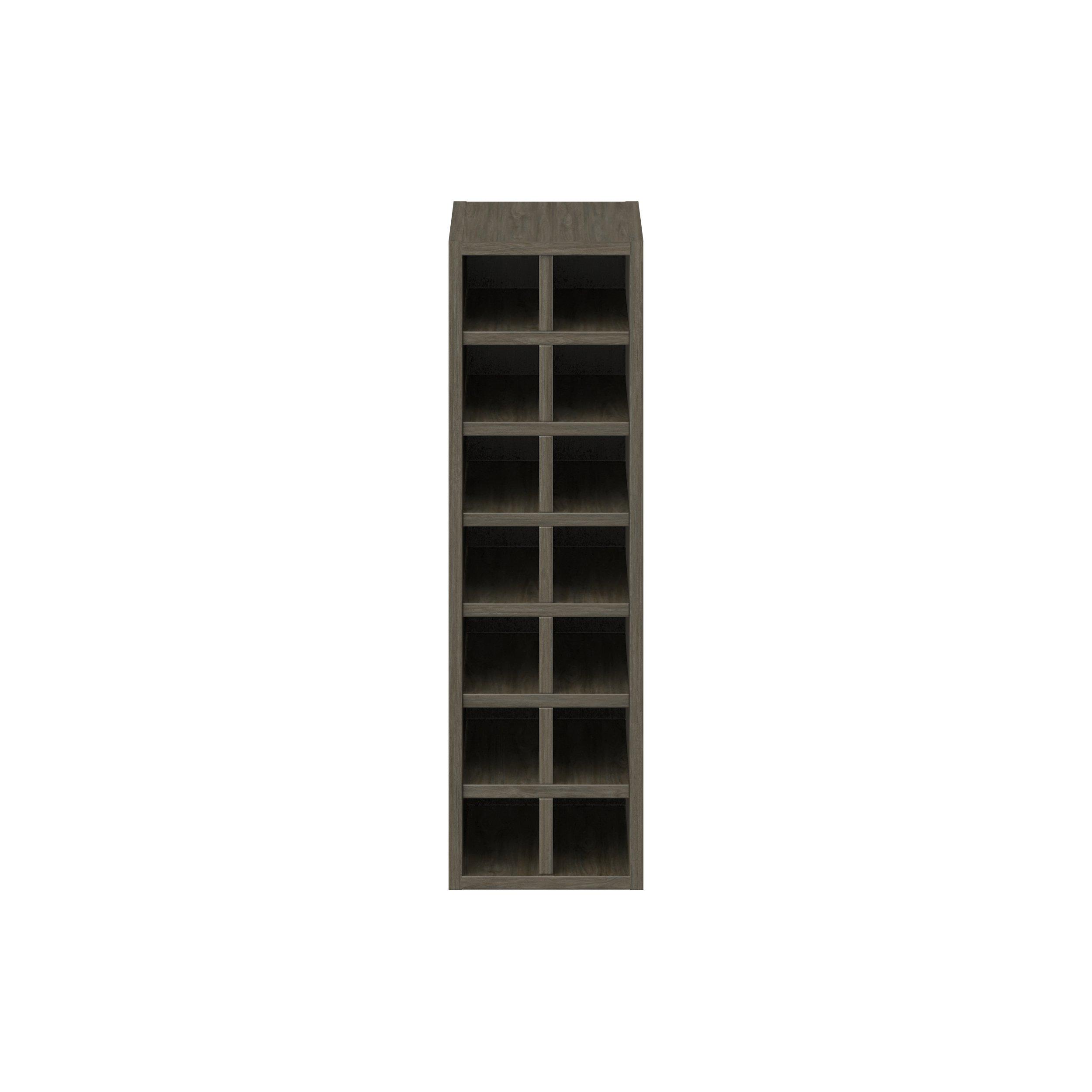 Glenwood 9 in. Burnt Walnut Wine Wall Cabinet