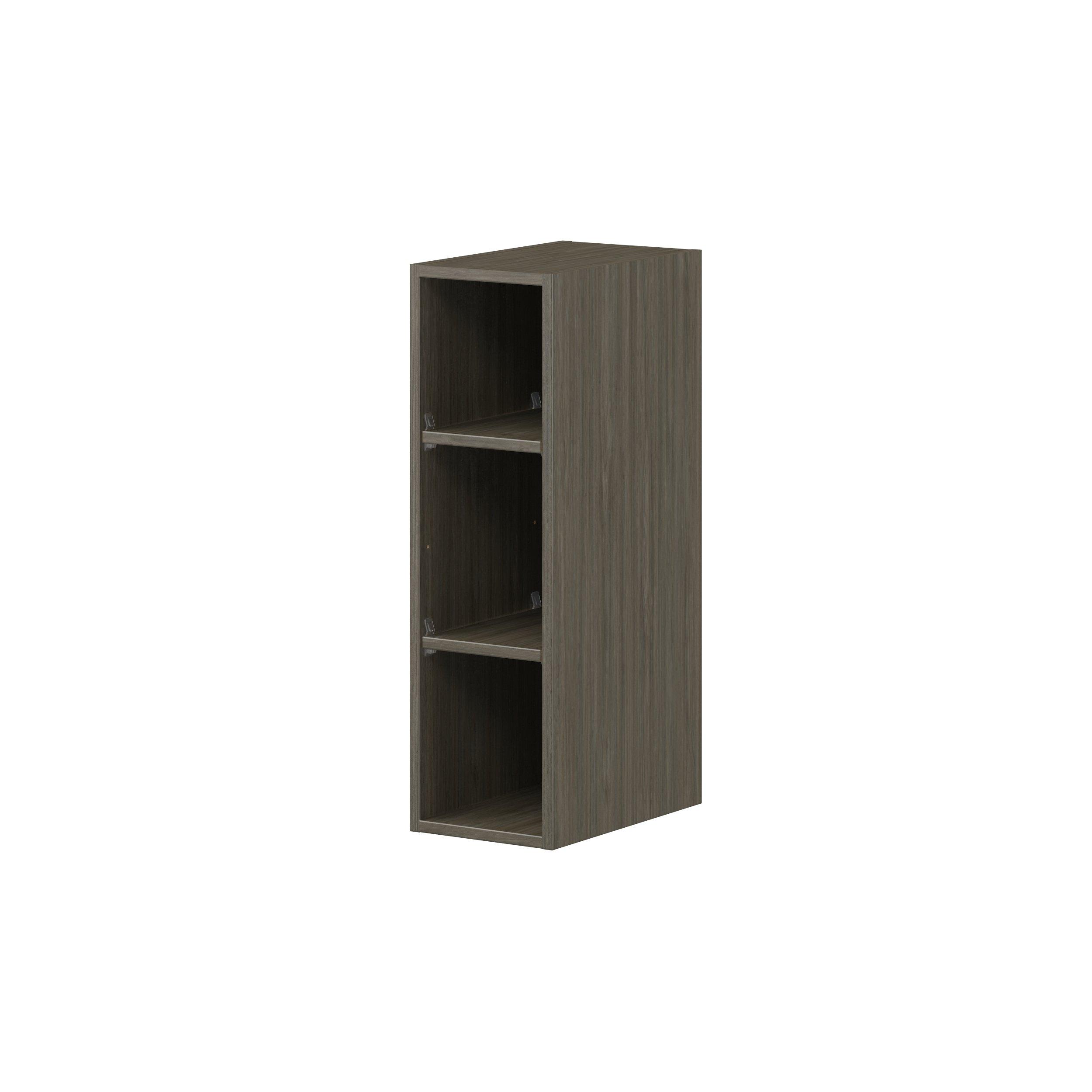 Glenwood 9 in. Burnt Walnut Open Shelf Wall Cabinet