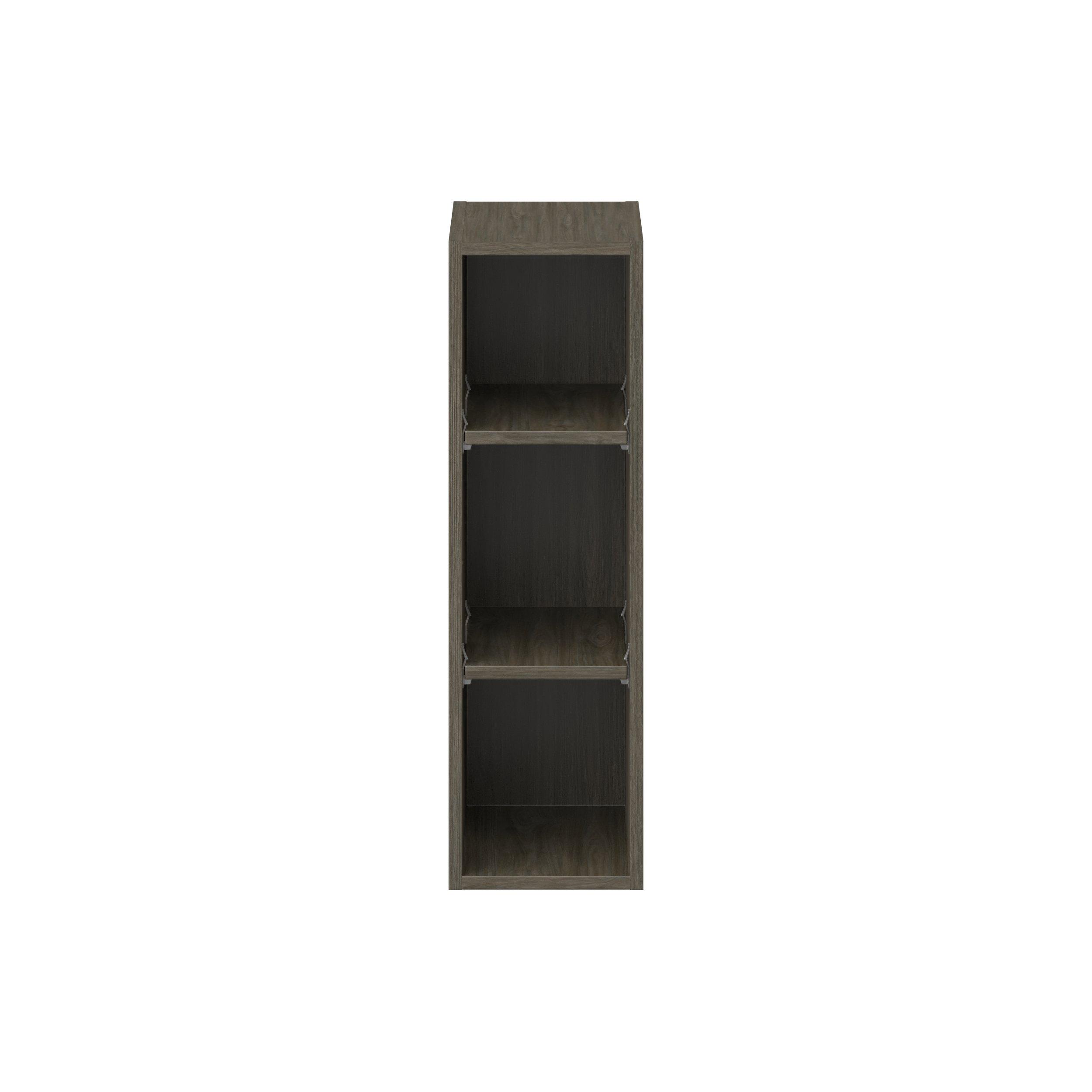 Glenwood 9 in. Burnt Walnut Open Shelf Wall Cabinet