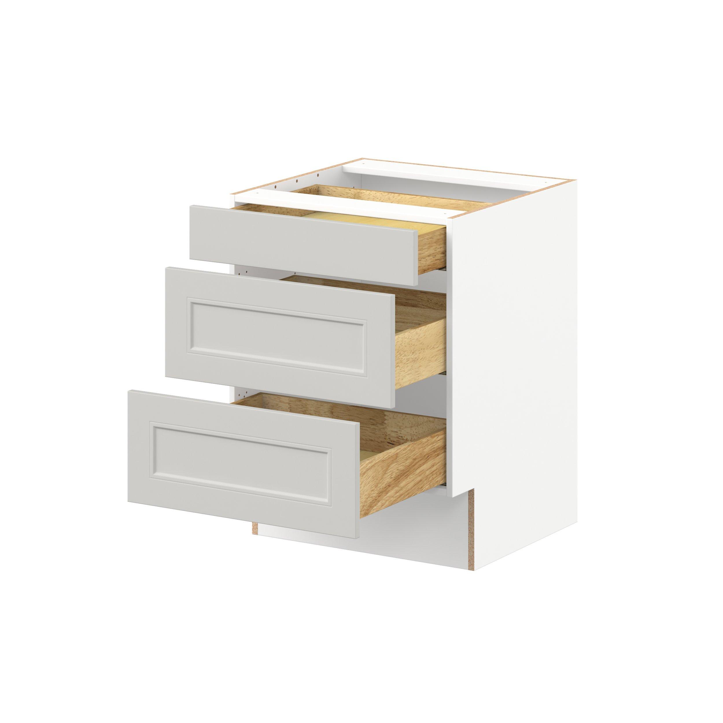 Lenox 24 in. Painted Light Gray Drawer Base Cabinet - ADA