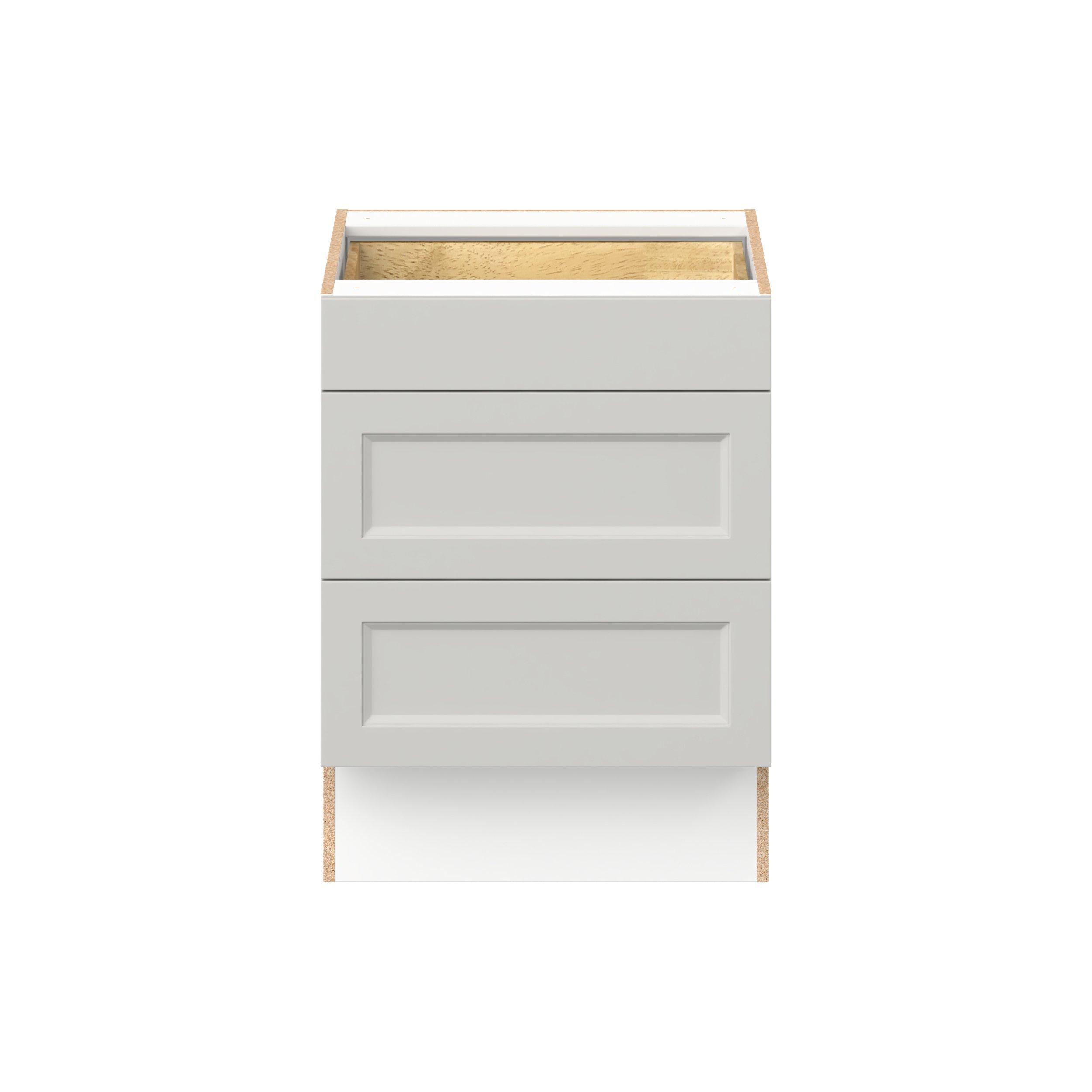 Lenox 24 in. Painted Light Gray Drawer Base Cabinet - ADA