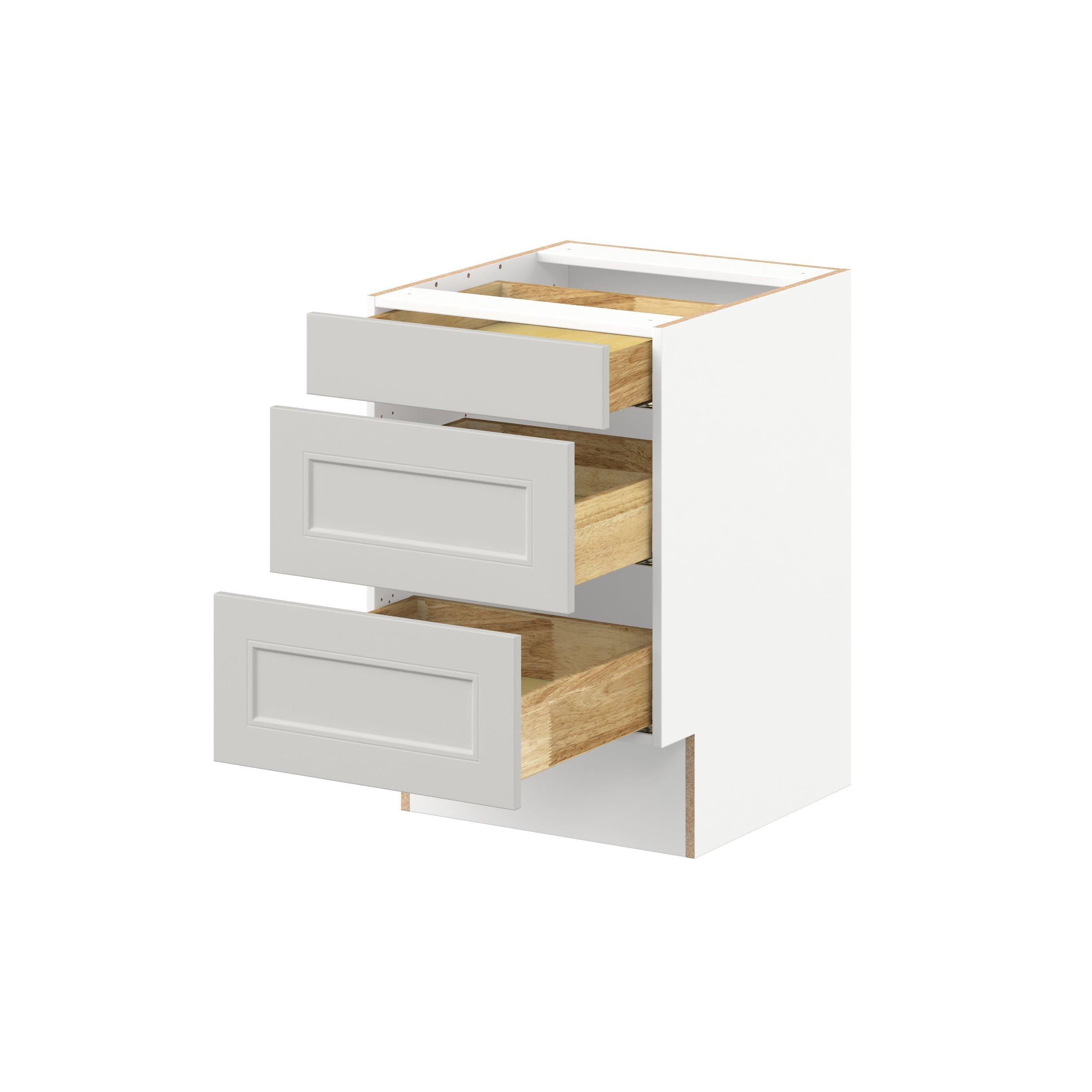 Lenox 21 in. Painted Light Gray Drawer Base Cabinet - ADA