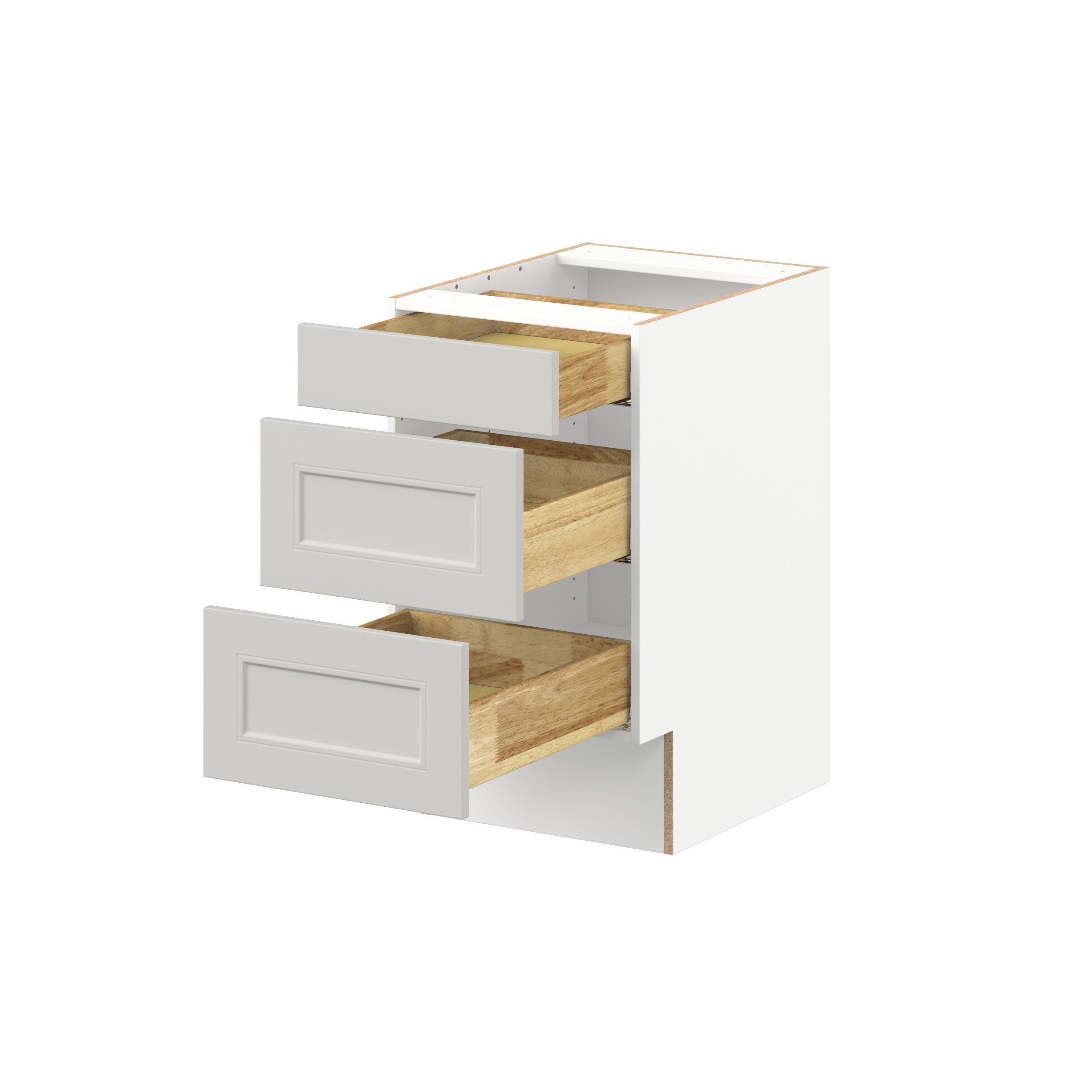Lenox 18 in. Painted Light Gray Drawer Base Cabinet - ADA