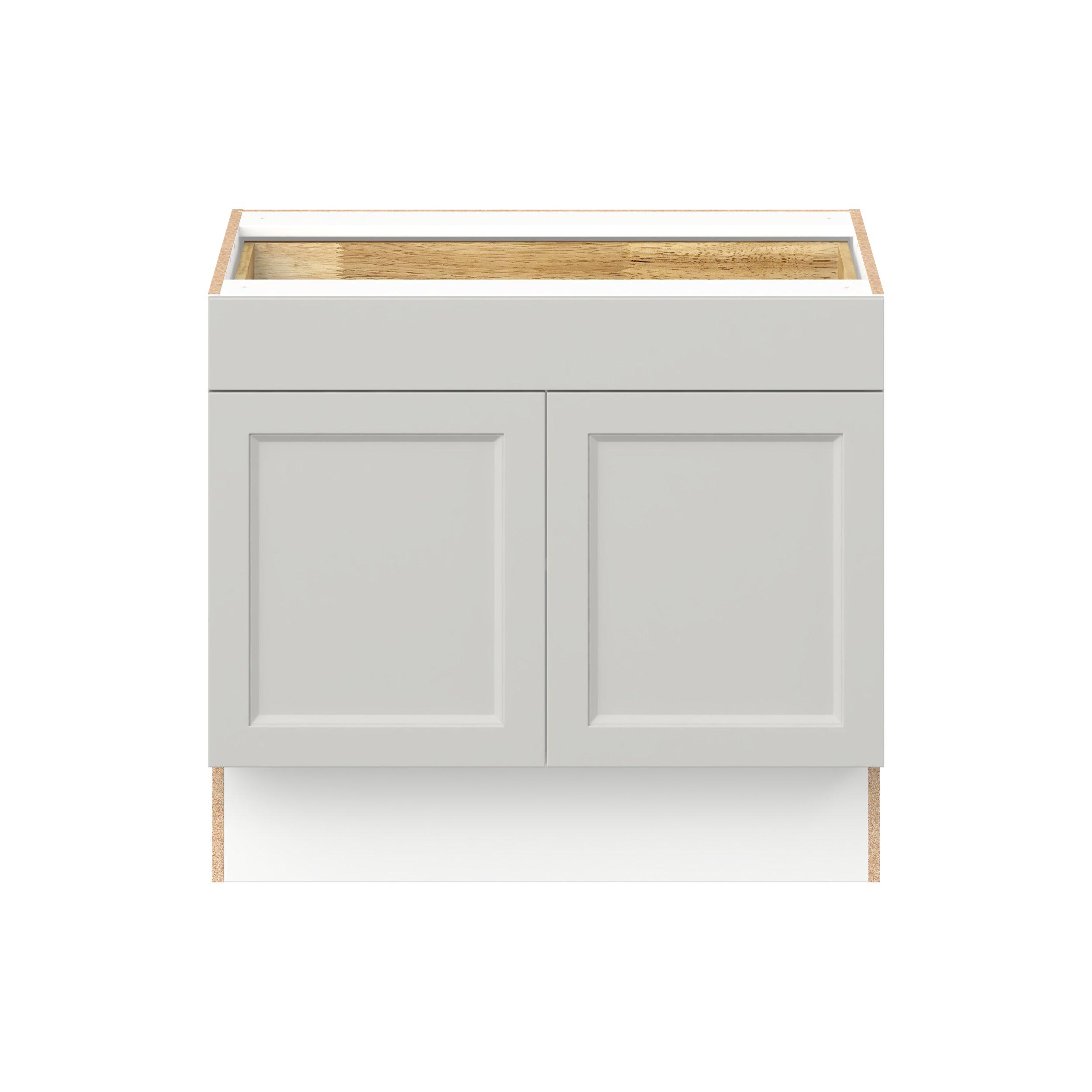 Lenox 36 in. Painted Light Gray Door and Drawer Base Cabinet - ADA