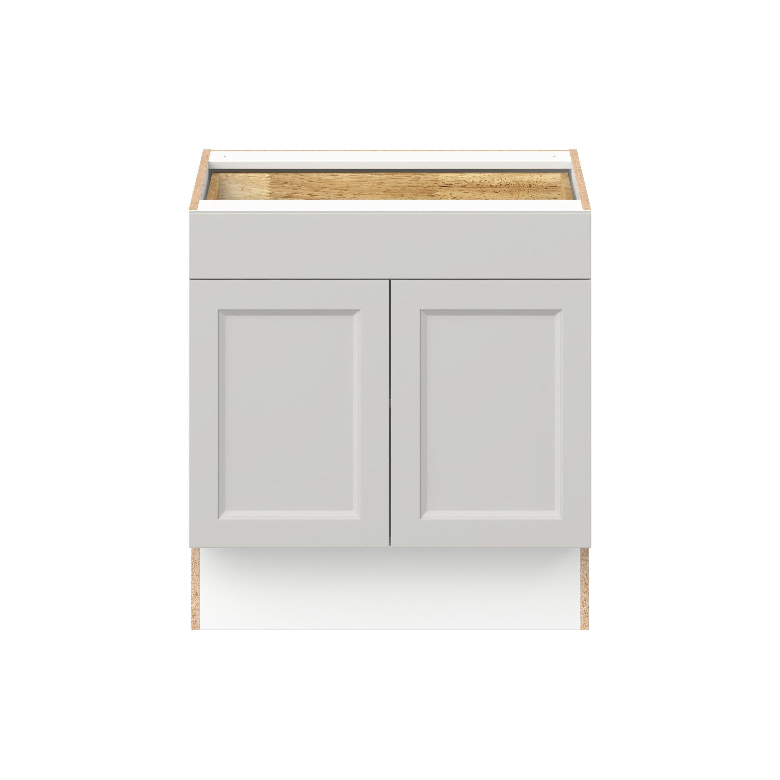 Lenox 30 in. Painted Light Gray Door and Drawer Base Cabinet - ADA