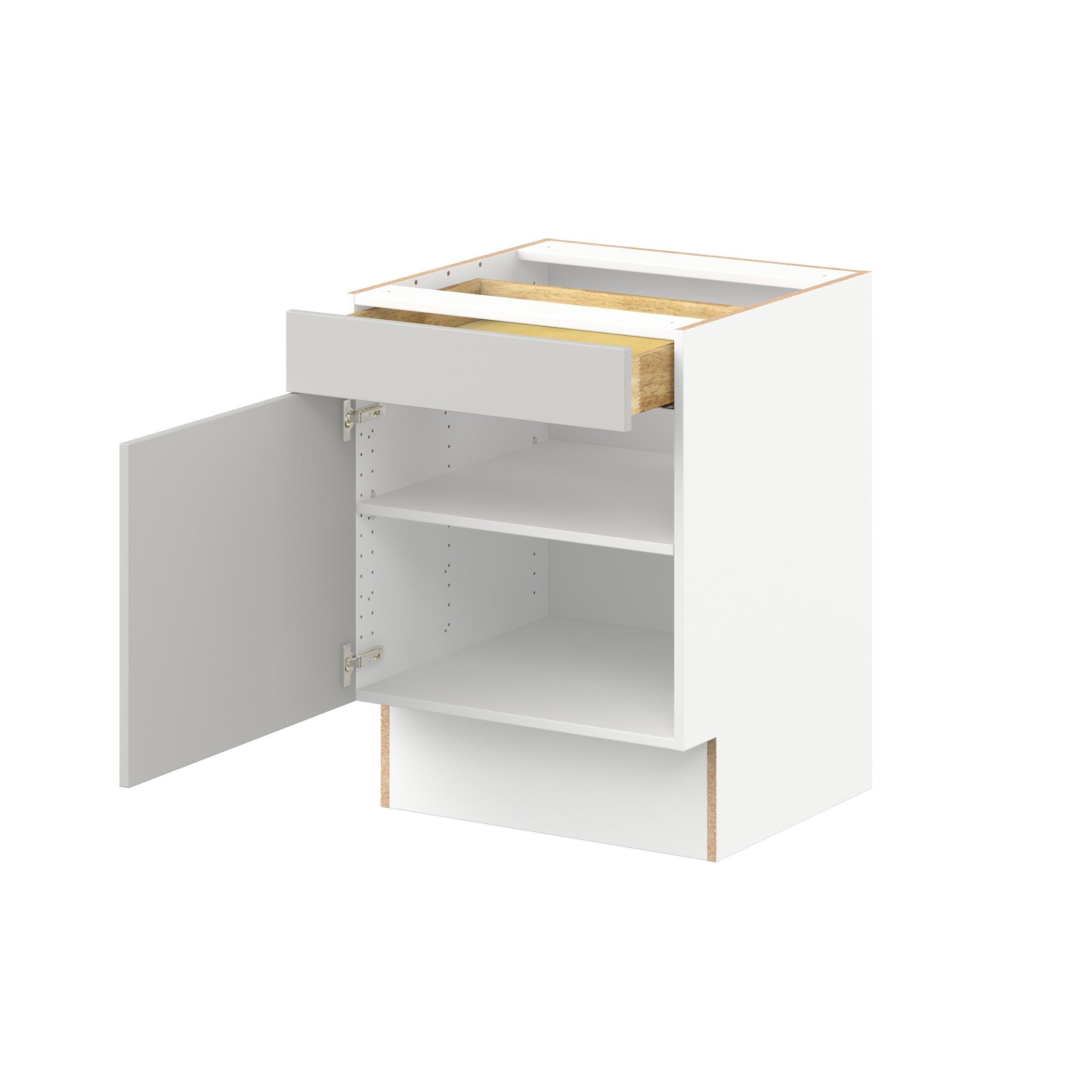 Lenox 24 in. Painted Light Gray Door and Drawer Base Cabinet - ADA