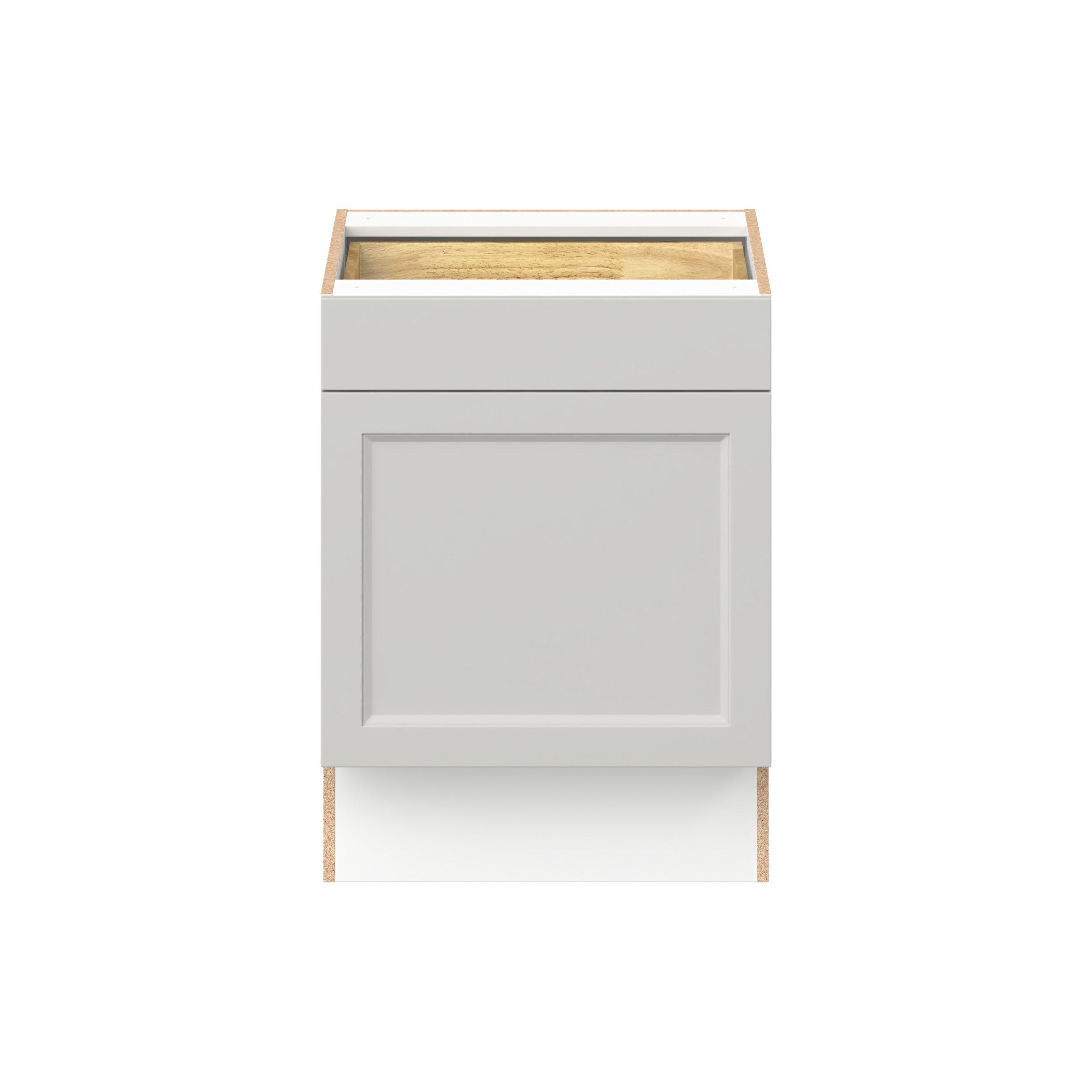 Lenox 24 in. Painted Light Gray Door and Drawer Base Cabinet - ADA