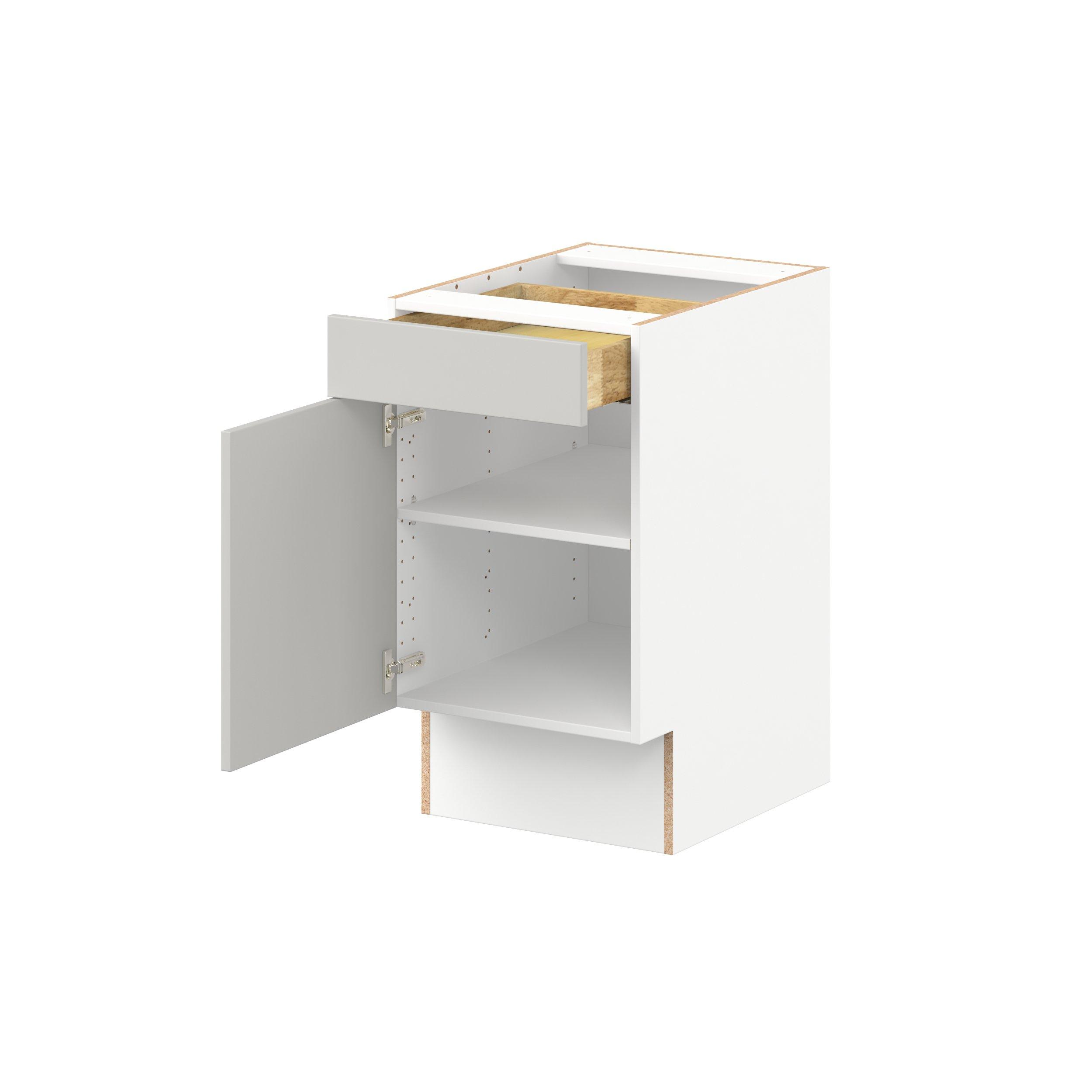 Lenox 18 in. Painted Light Gray Door and Drawer Base Cabinet - ADA