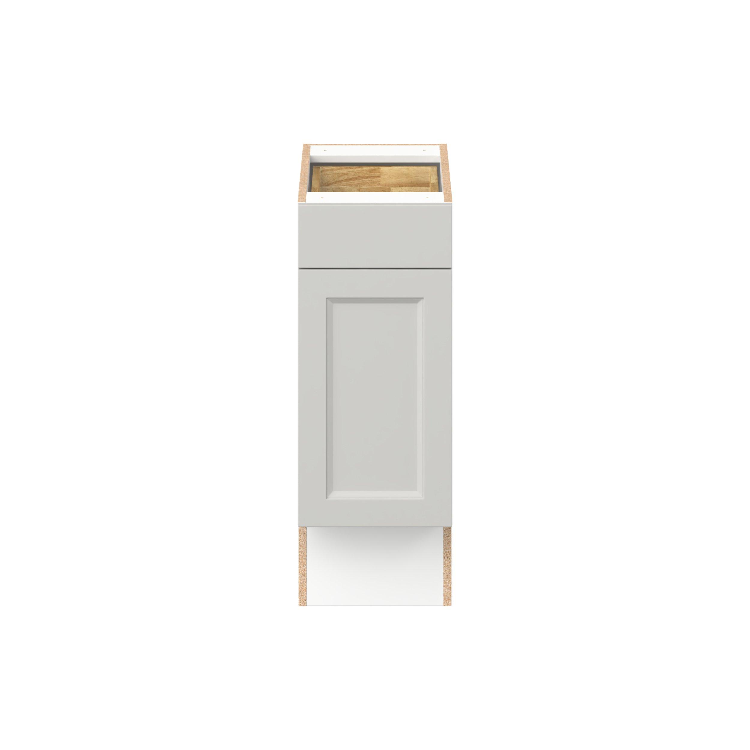 Lenox 12 in. Painted Light Gray Door and Drawer Base Cabinet - ADA