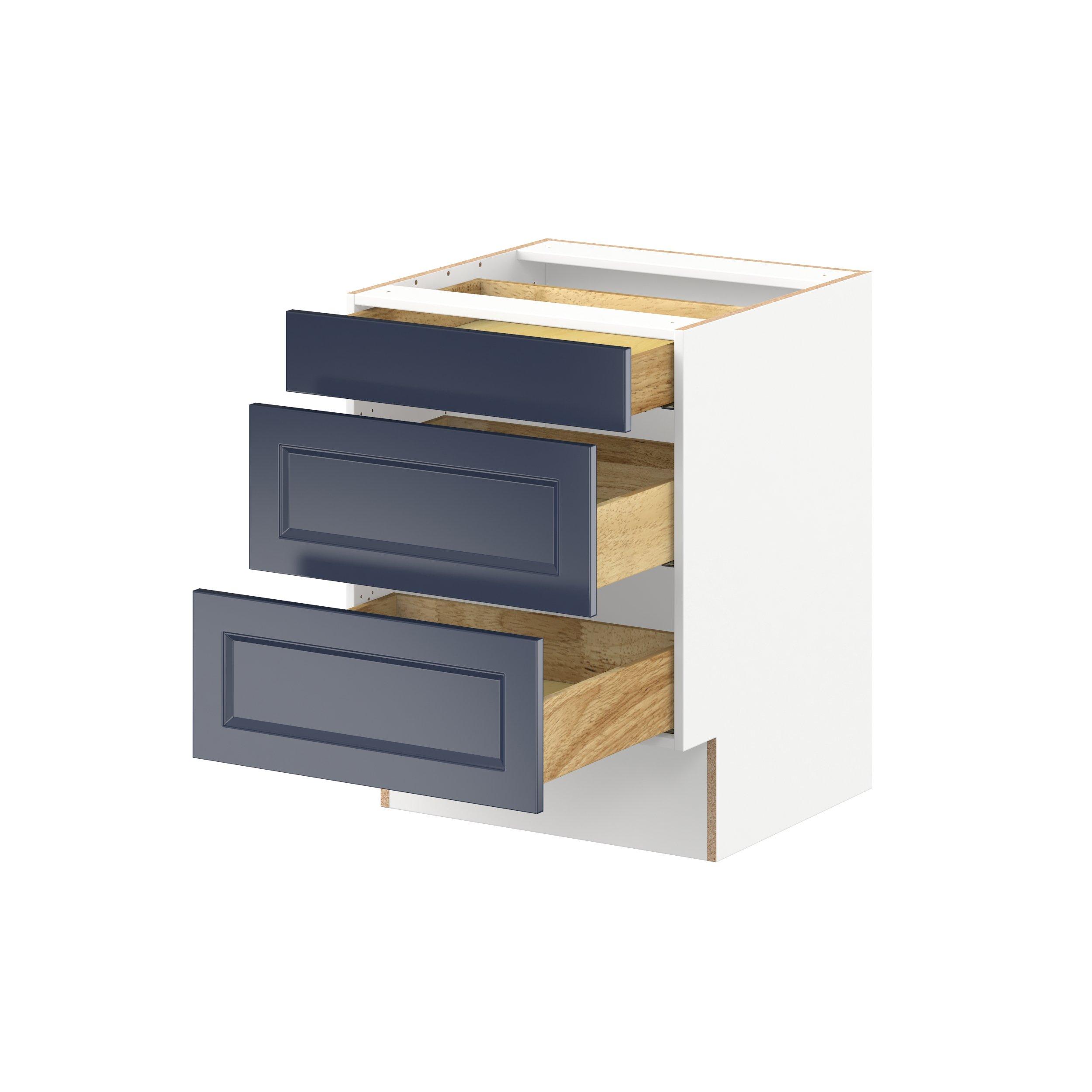 Peachtree 24 in. Painted Midnight Blue Drawer Base Cabinet