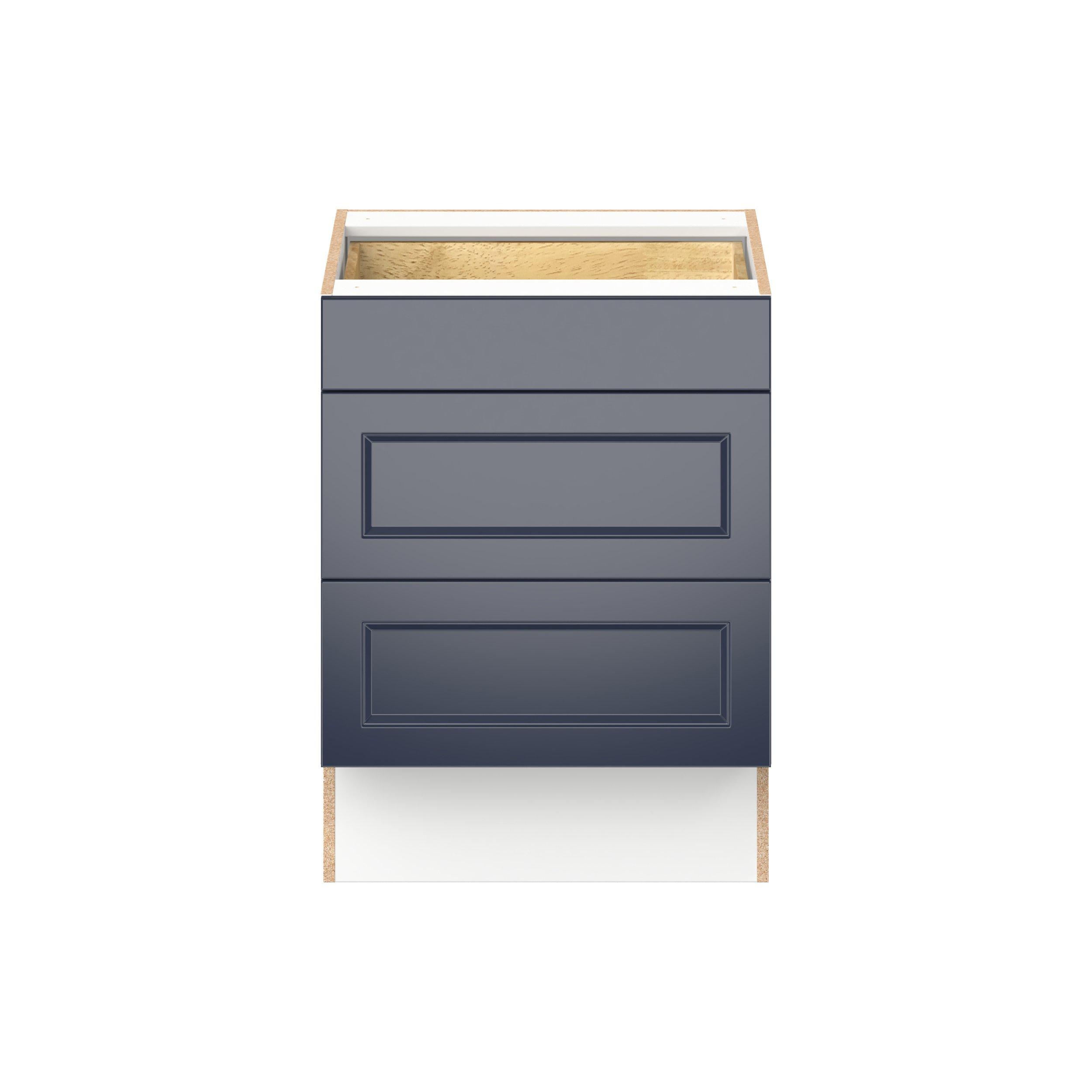 Peachtree 24 in. Painted Midnight Blue Drawer Base Cabinet