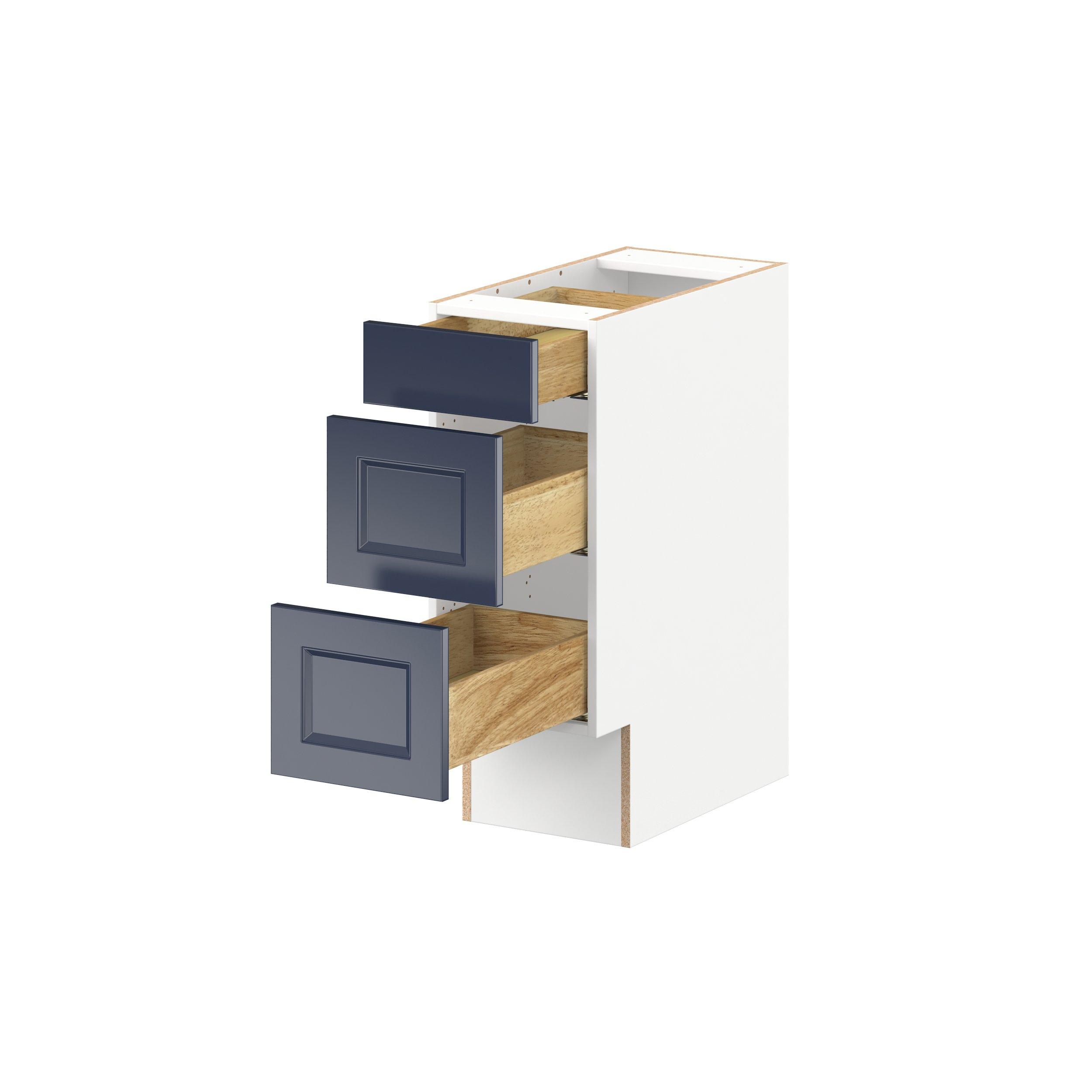 Peachtree 12 in. Painted Midnight Blue Drawer Base Cabinet