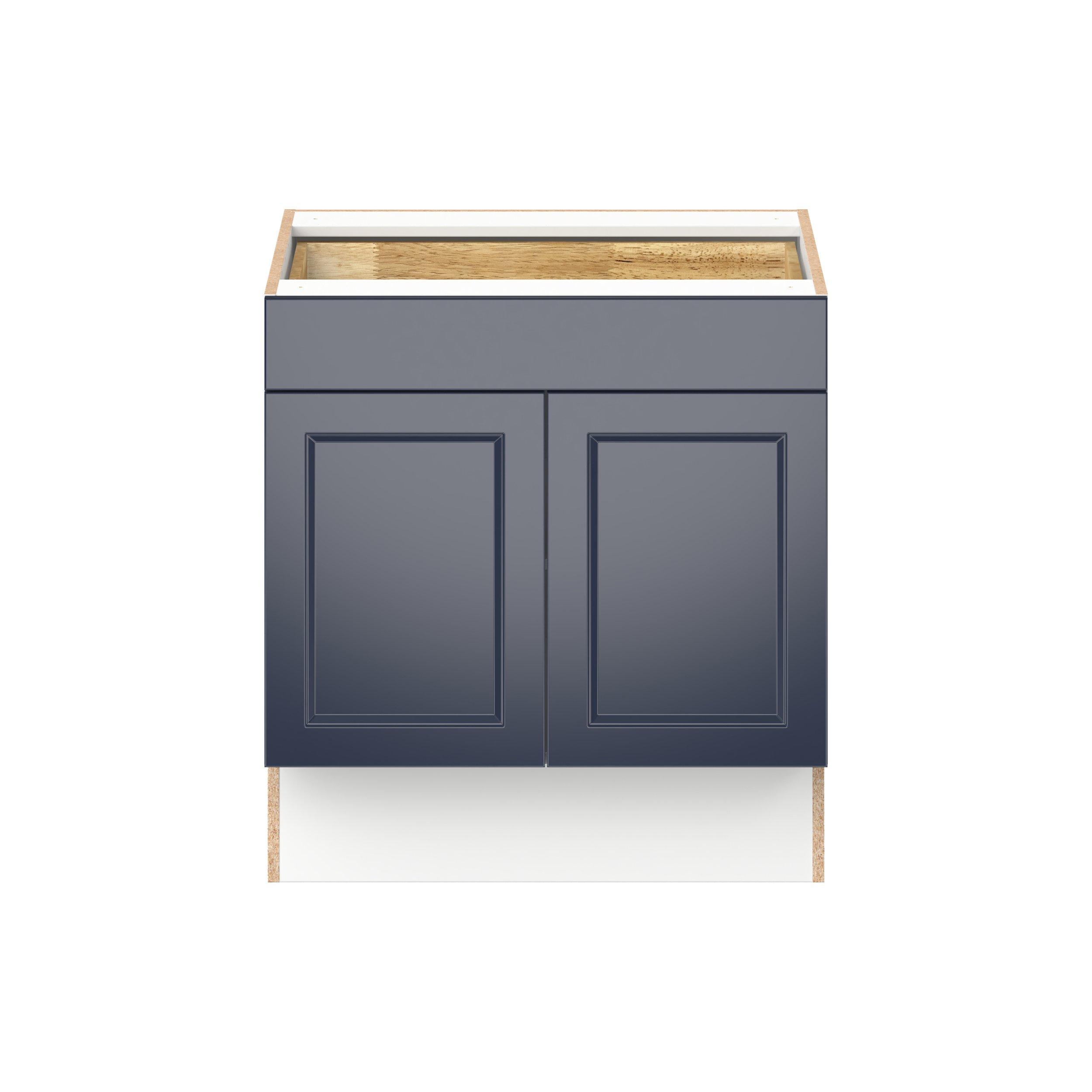 Peachtree 30 in. Painted Midnight Blue Door and Drawer Base Cabinet