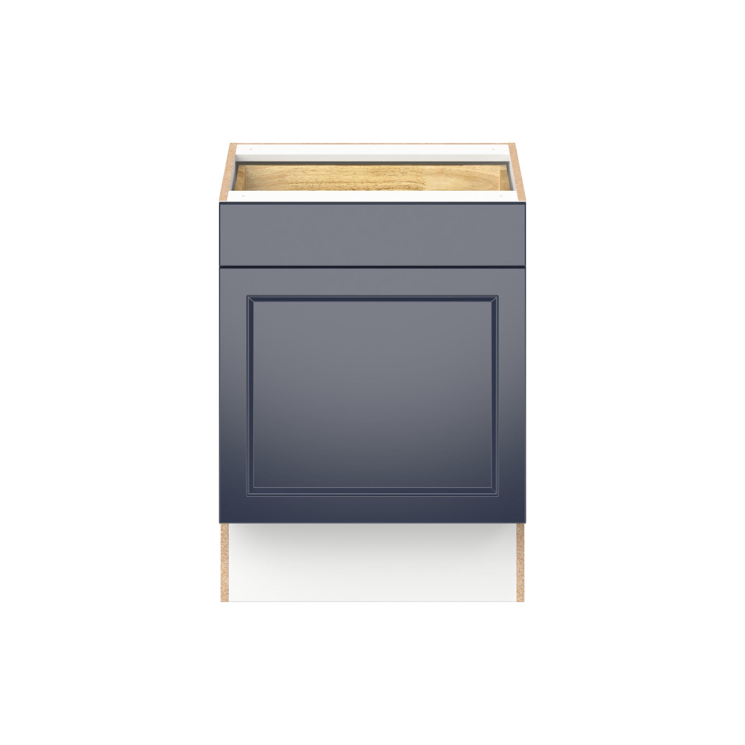 Peachtree 24 in. Painted Midnight Blue Door and Drawer Base Cabinet