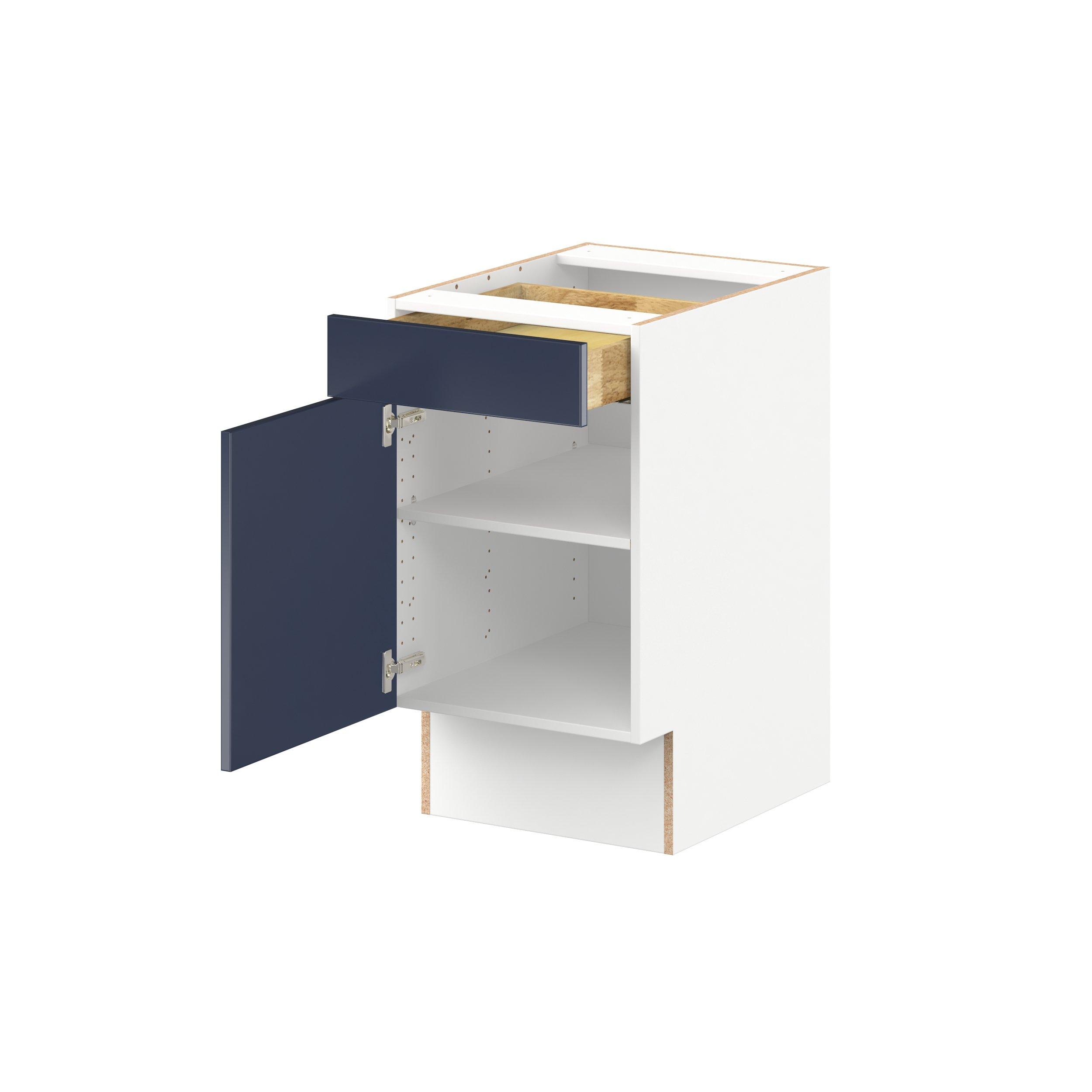 Peachtree 18 in. Painted Midnight Blue Door and Drawer Base Cabinet