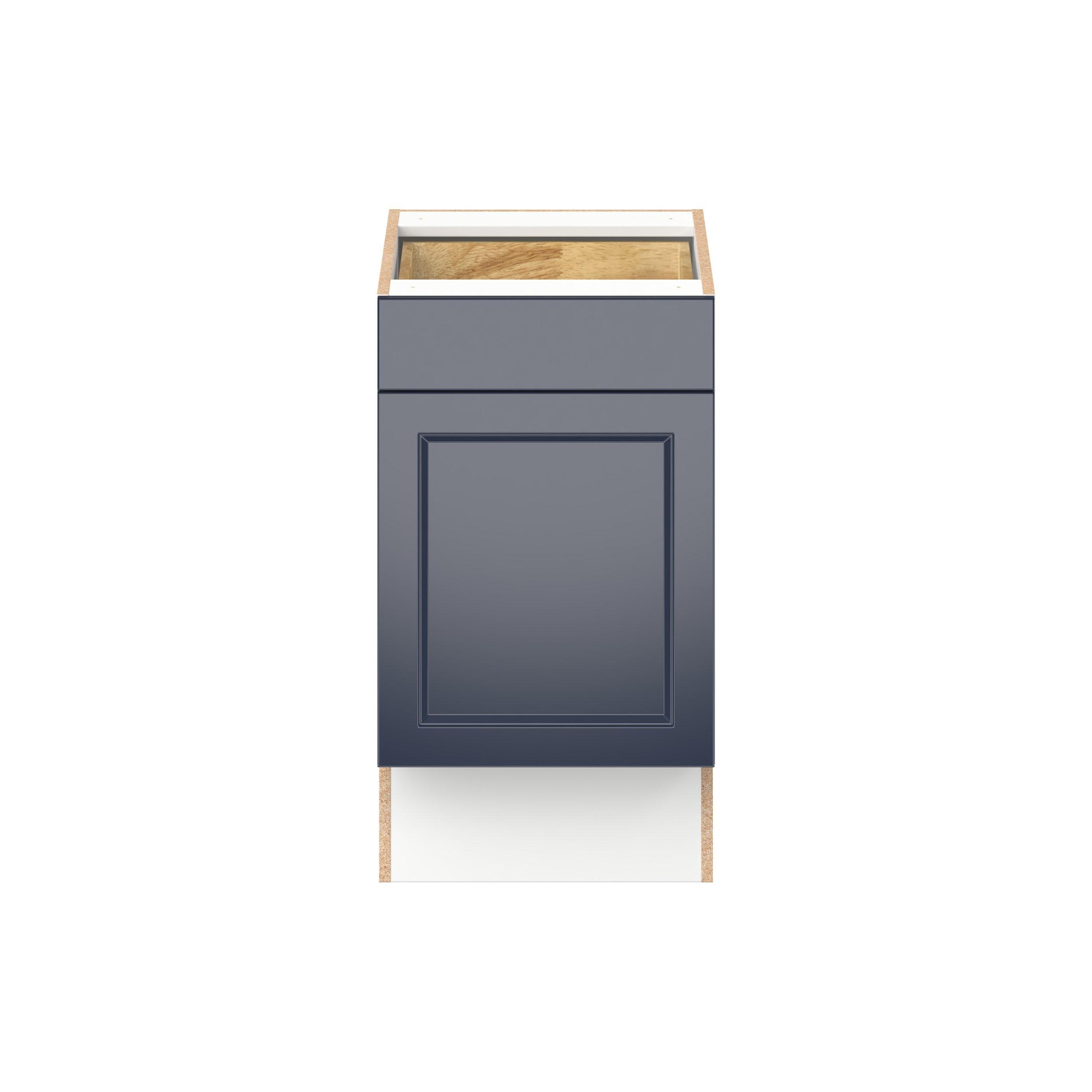 Peachtree 18 in. Painted Midnight Blue Door and Drawer Base Cabinet