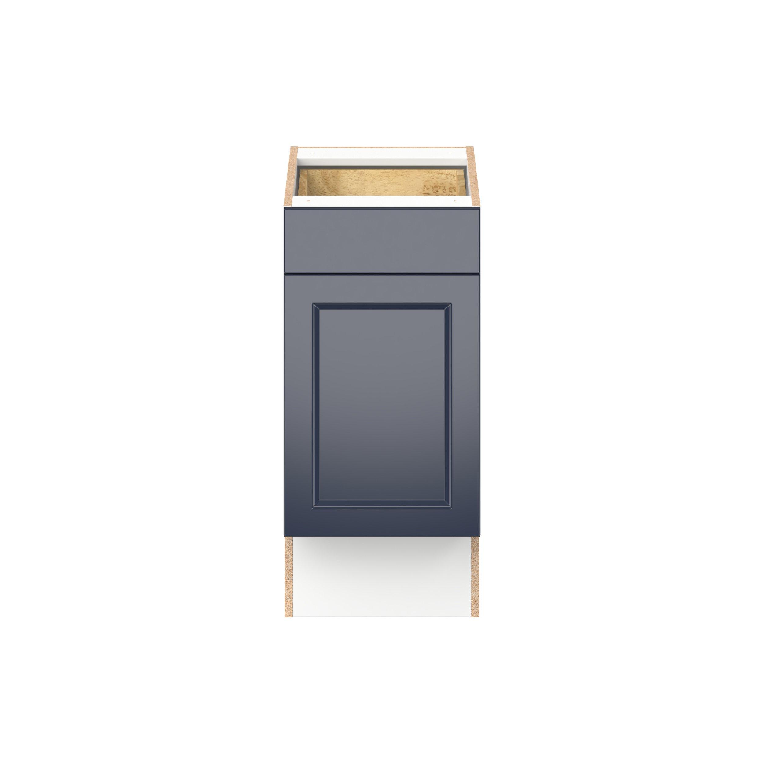 Peachtree 15 in. Painted Midnight Blue Door and Drawer Base Cabinet