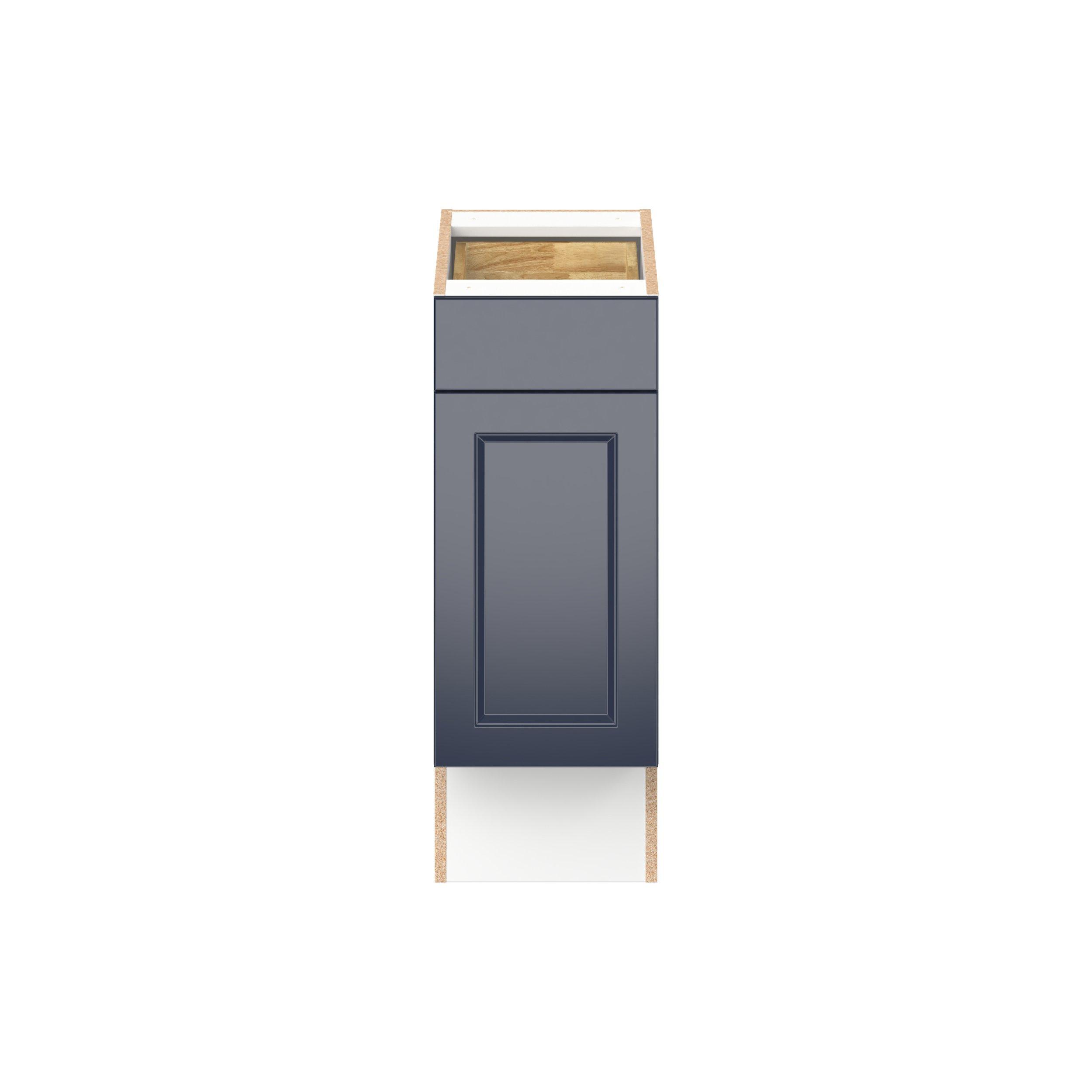 Peachtree 12 in. Painted Midnight Blue Door and Drawer Base Cabinet